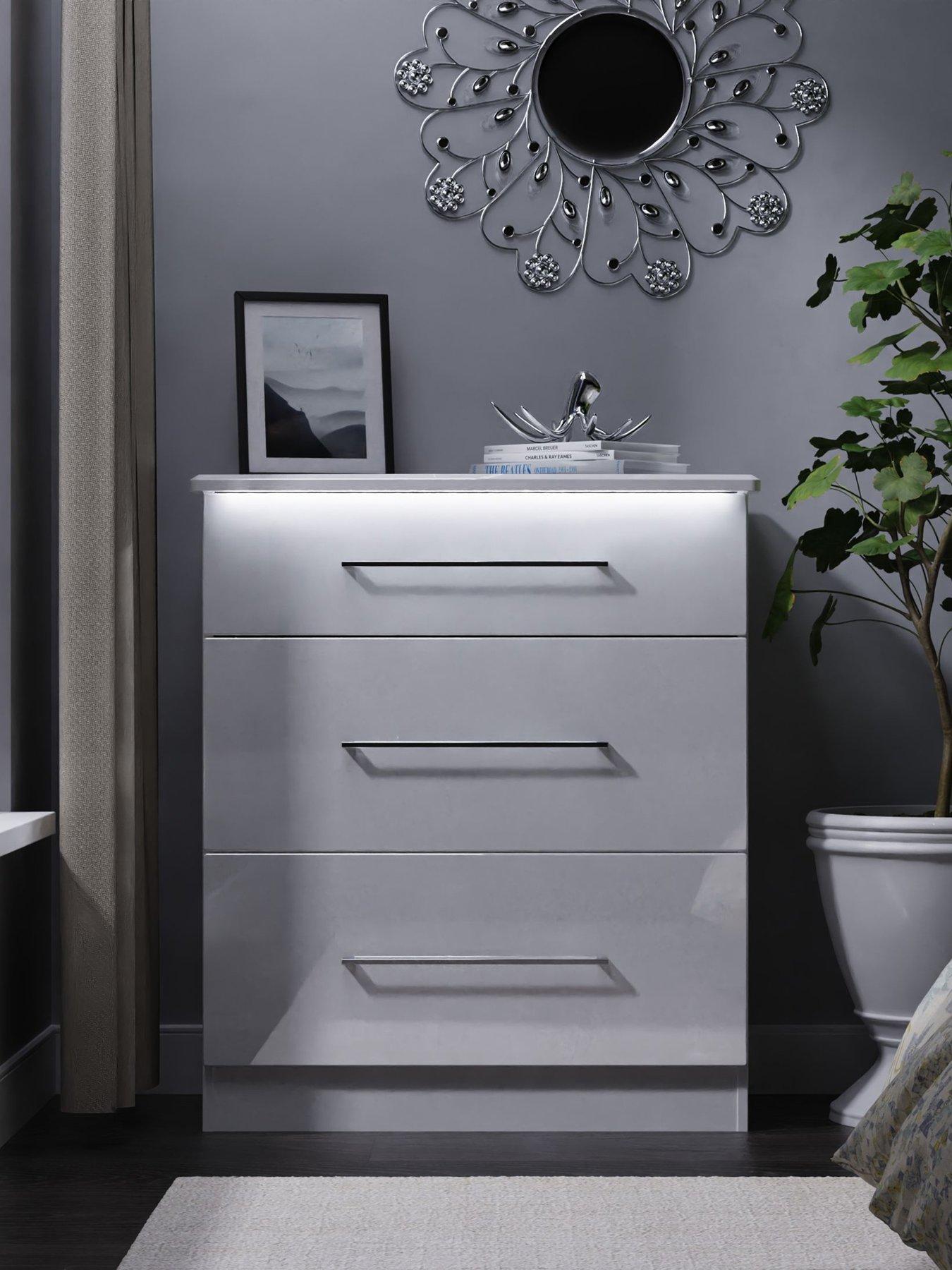 undefined Vegas Ready Assembled 3 Drawer Deep Chest
