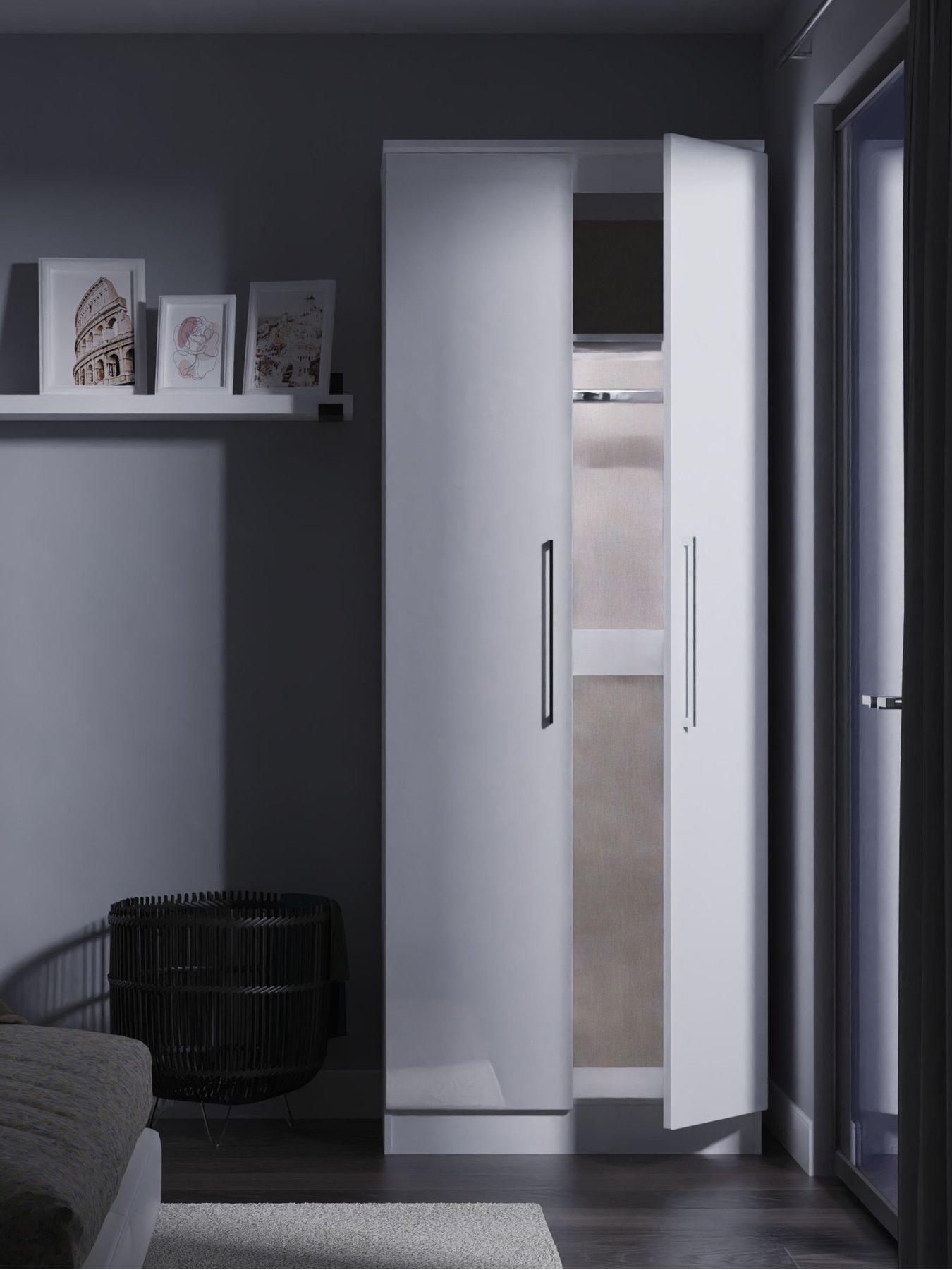 undefined Vegas Ready Assembled Tall Plain 2 Door Wardrobe
