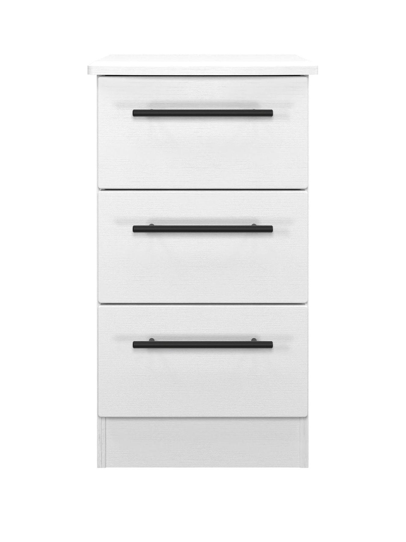 Image 2 of 6 of SWIFT Boston Ready Assembled 3 Drawer Bedside Chest