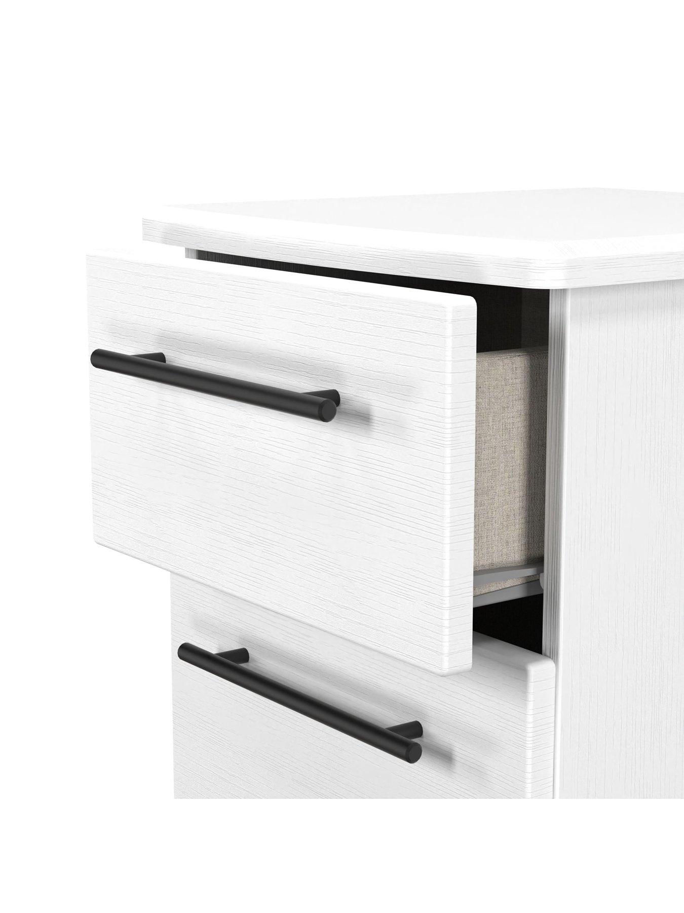 Image 6 of 6 of SWIFT Boston Ready Assembled 3 Drawer Bedside Chest