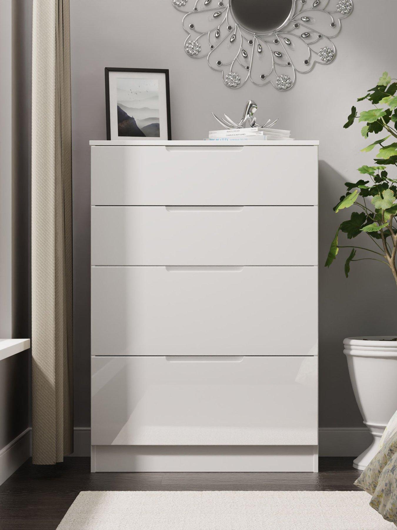 SWIFT Florence Ready Assembled Deep 4 Drawer Chest