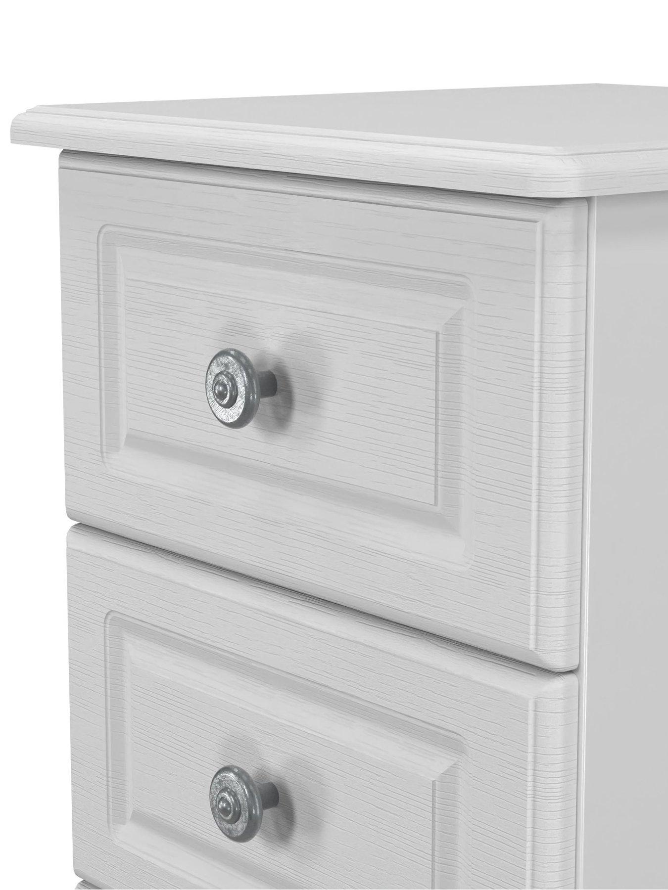 Image 4 of 7 of SWIFT Cambridge Ready Assembled 3 Drawer Bedside Chest - Grey