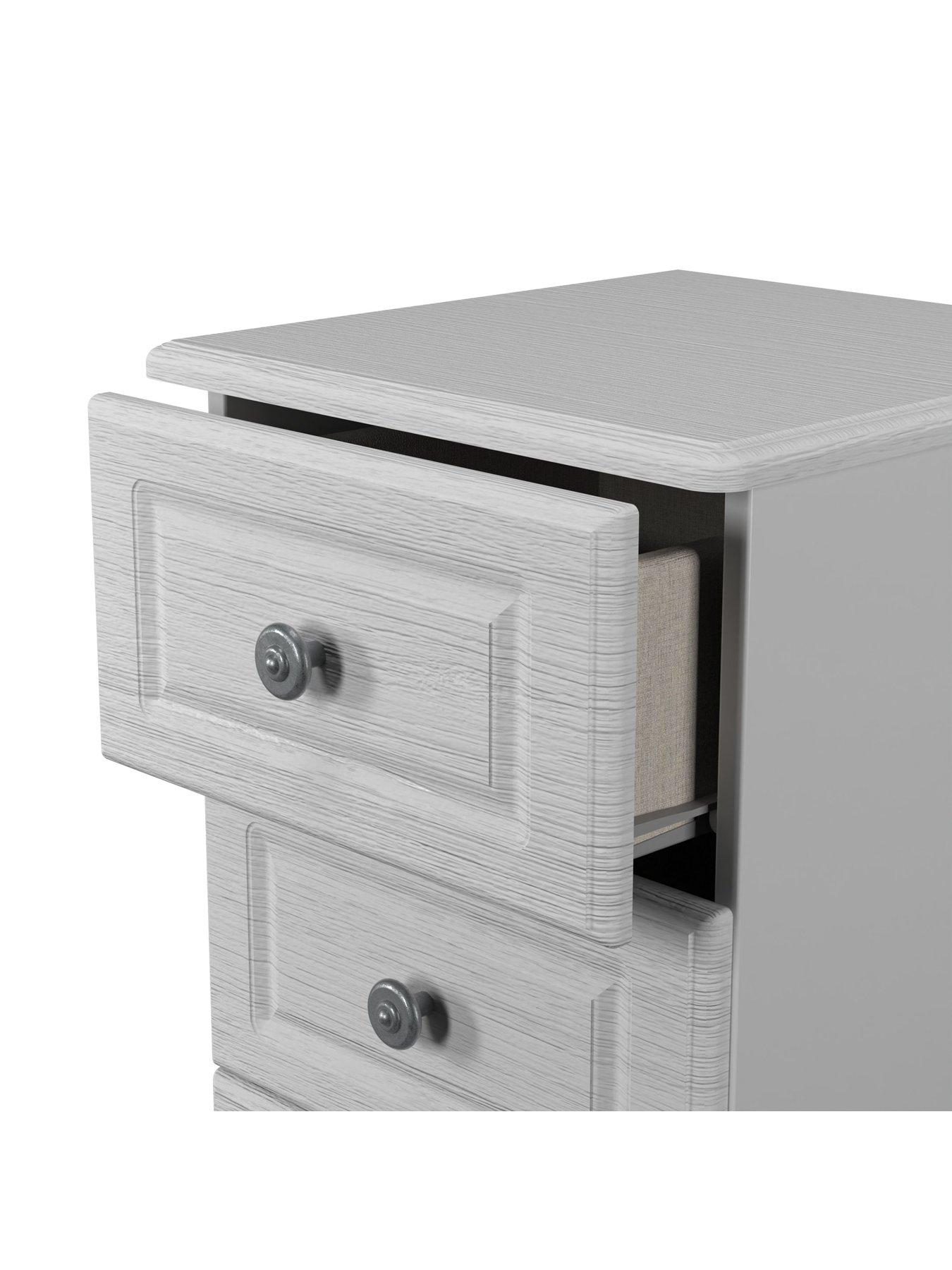 Image 7 of 7 of SWIFT Cambridge Ready Assembled 3 Drawer Bedside Chest - Grey