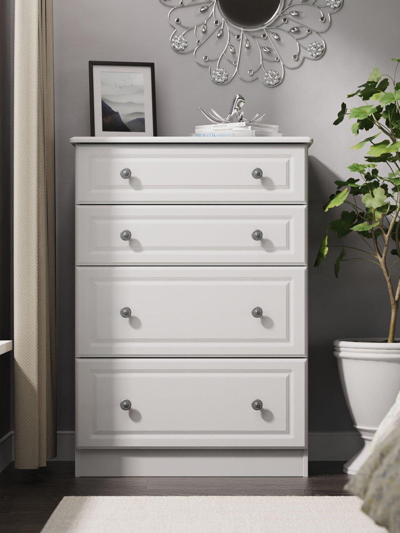 SWIFT Cambridge Ready Assembled 4 Drawer Deep Chest