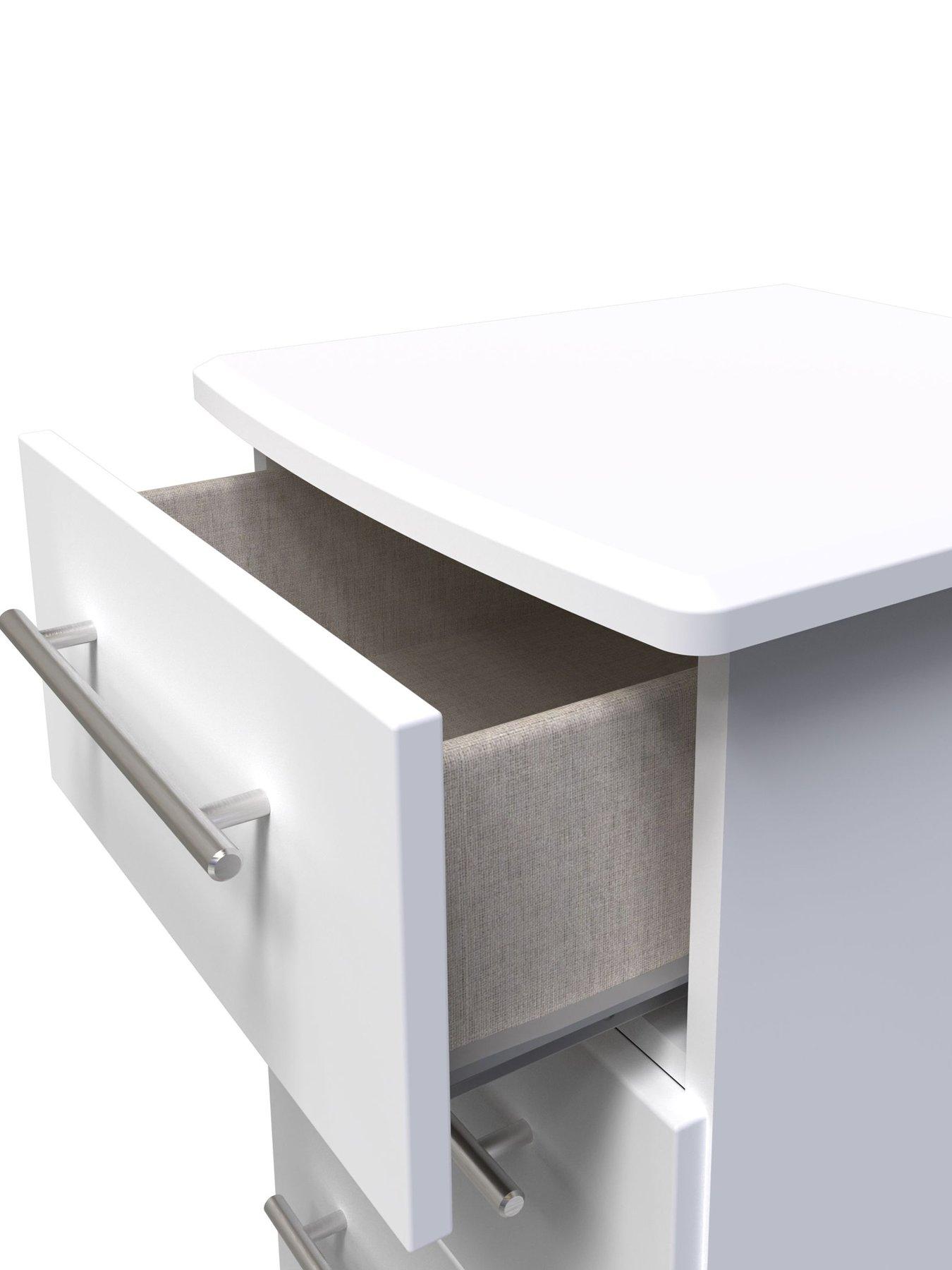 Image 5 of 6 of SWIFT Ready Assembled Oxford 3 Drawer Bedside Chest