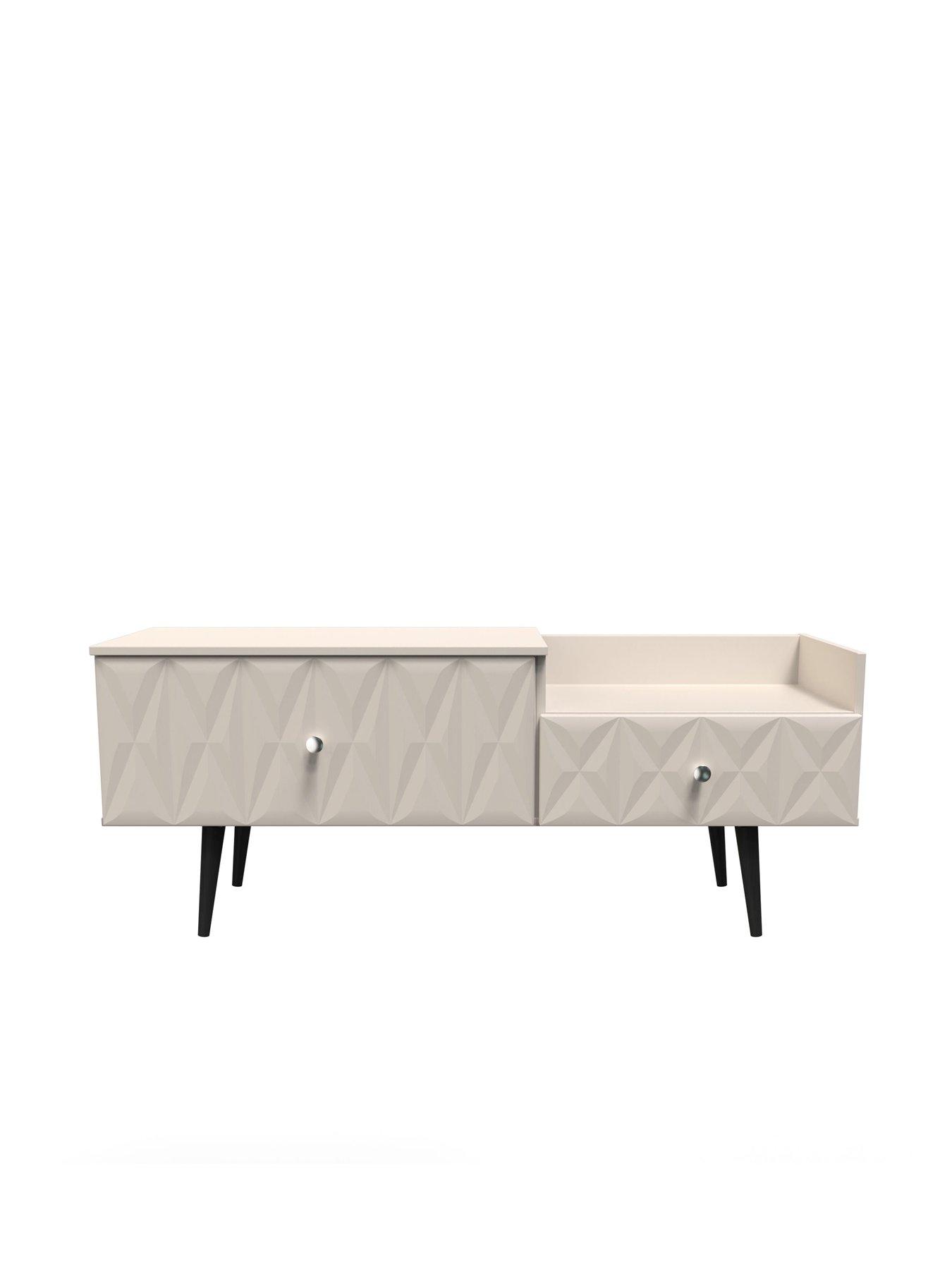 undefined Valencia Ready Assembled 2 Soft Close Drawer Coffee Table/TV Unit