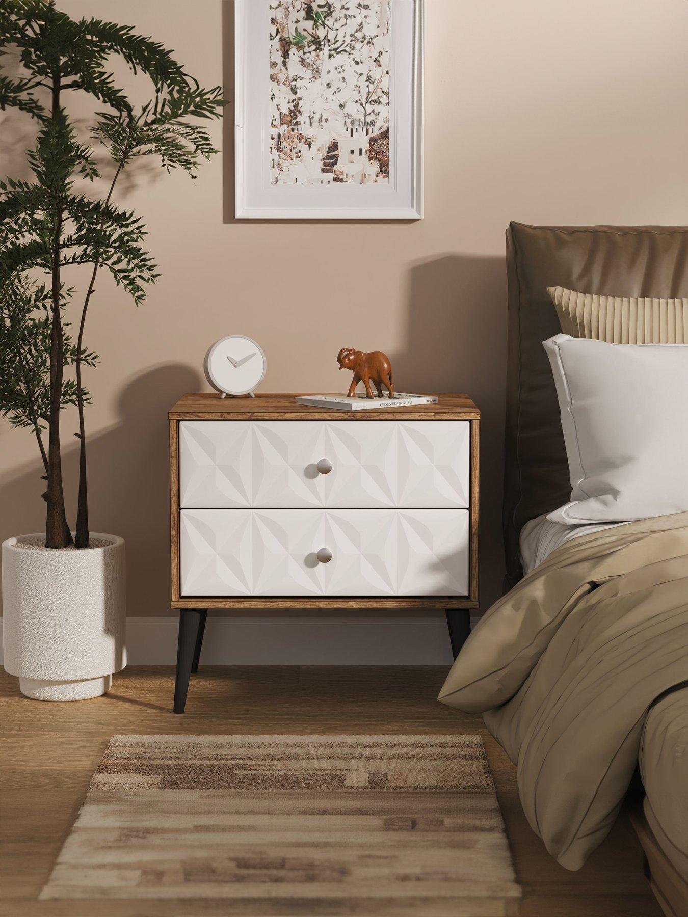 Image 1 of 7 of SWIFT Valencia Ready Assembled 2 Drawer Side Table