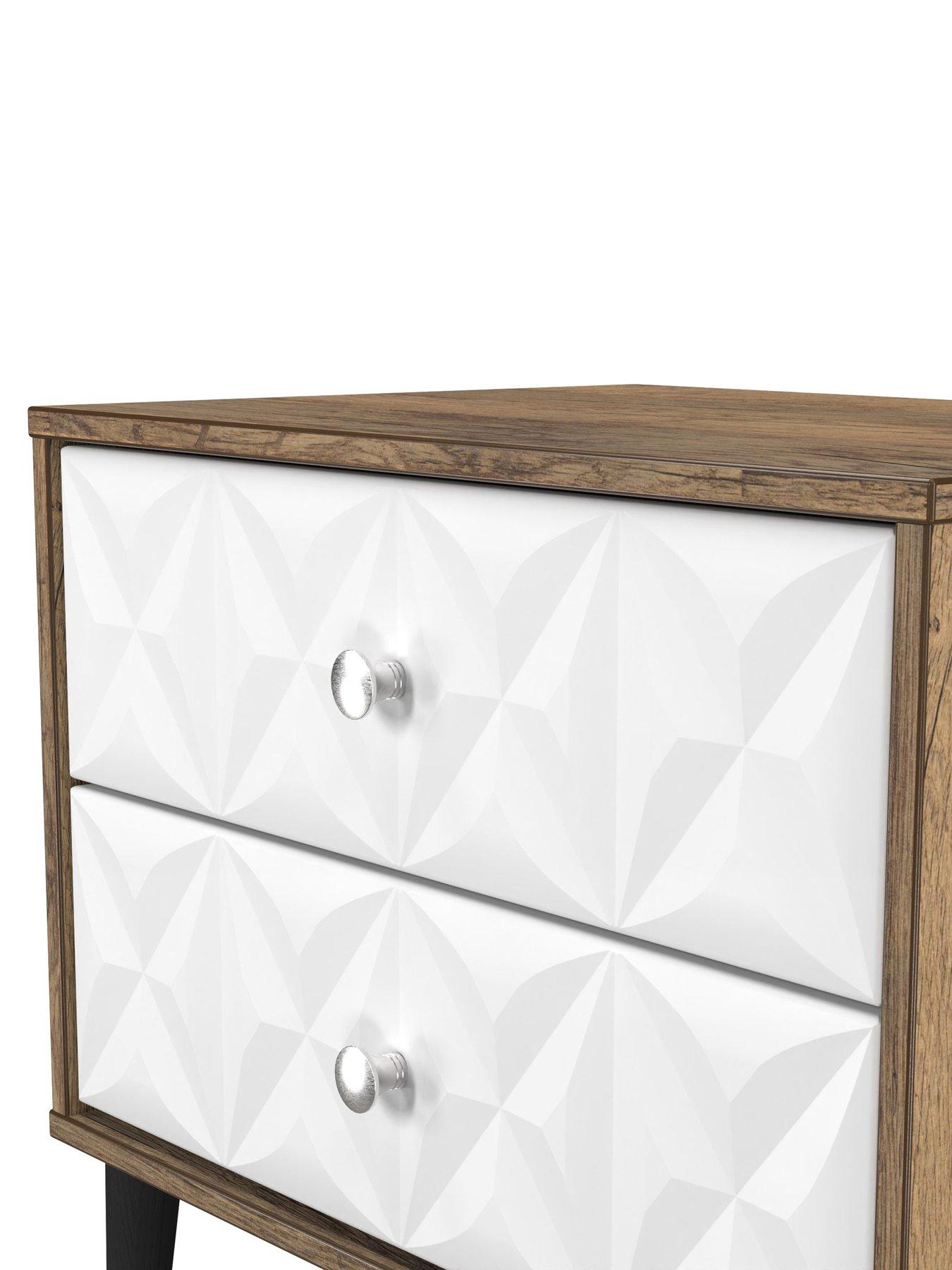 Image 4 of 7 of SWIFT Valencia Ready Assembled 2 Drawer Side Table