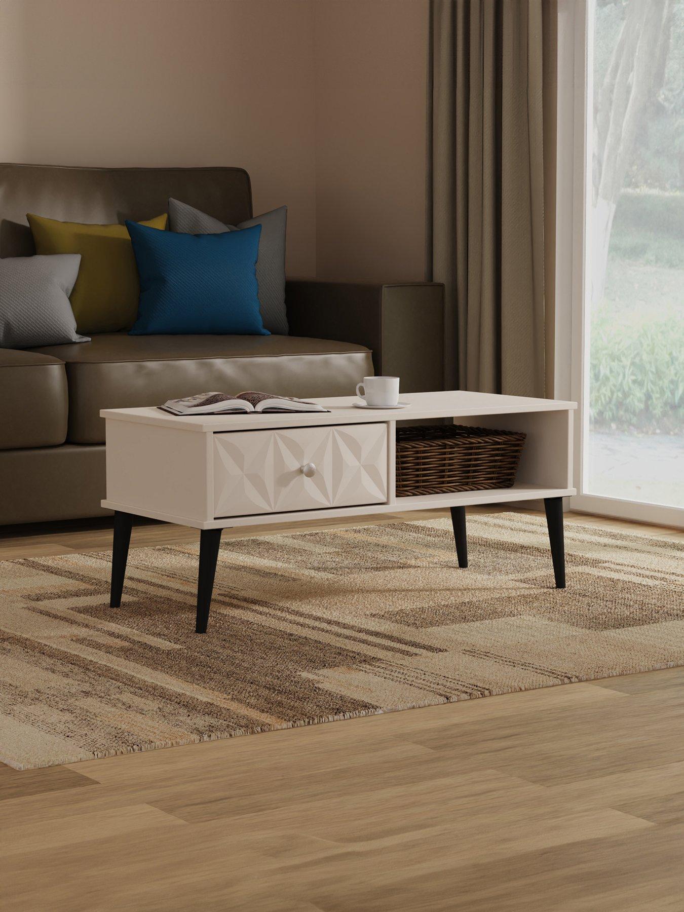 undefined Valencia Ready Assembled 1 Drawer And Open Shelf Storage Coffee Table