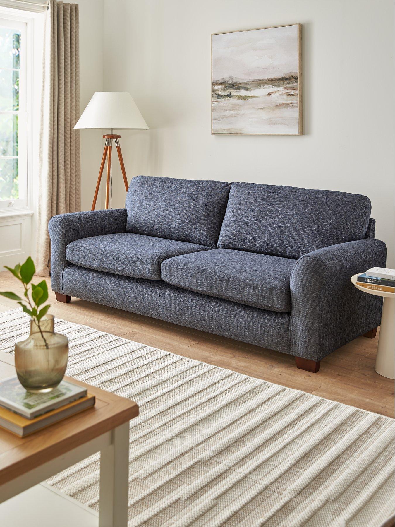 undefined New Bailey Fabric 4 Seater Sofa - FSC Certified