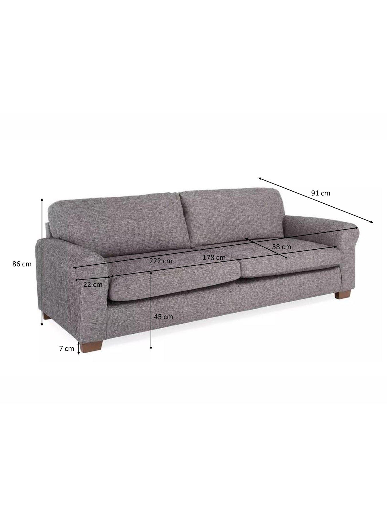 Image 6 of 7 of The Very Collection New Bailey Fabric 4 Seater Sofa&nbsp;- FSC Certified