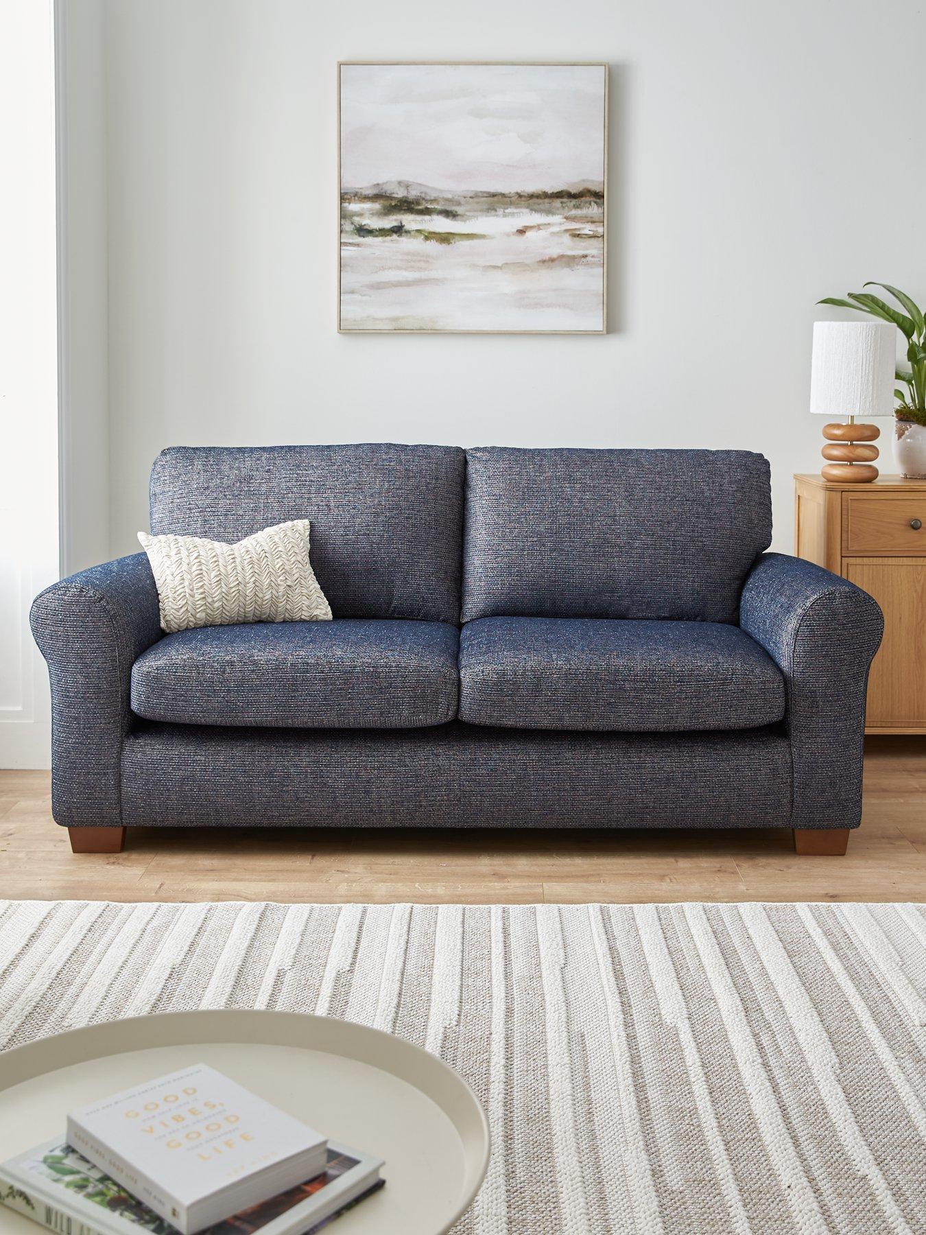 undefined New Bailey Fabric 3 Seater Sofa - FSC Certified