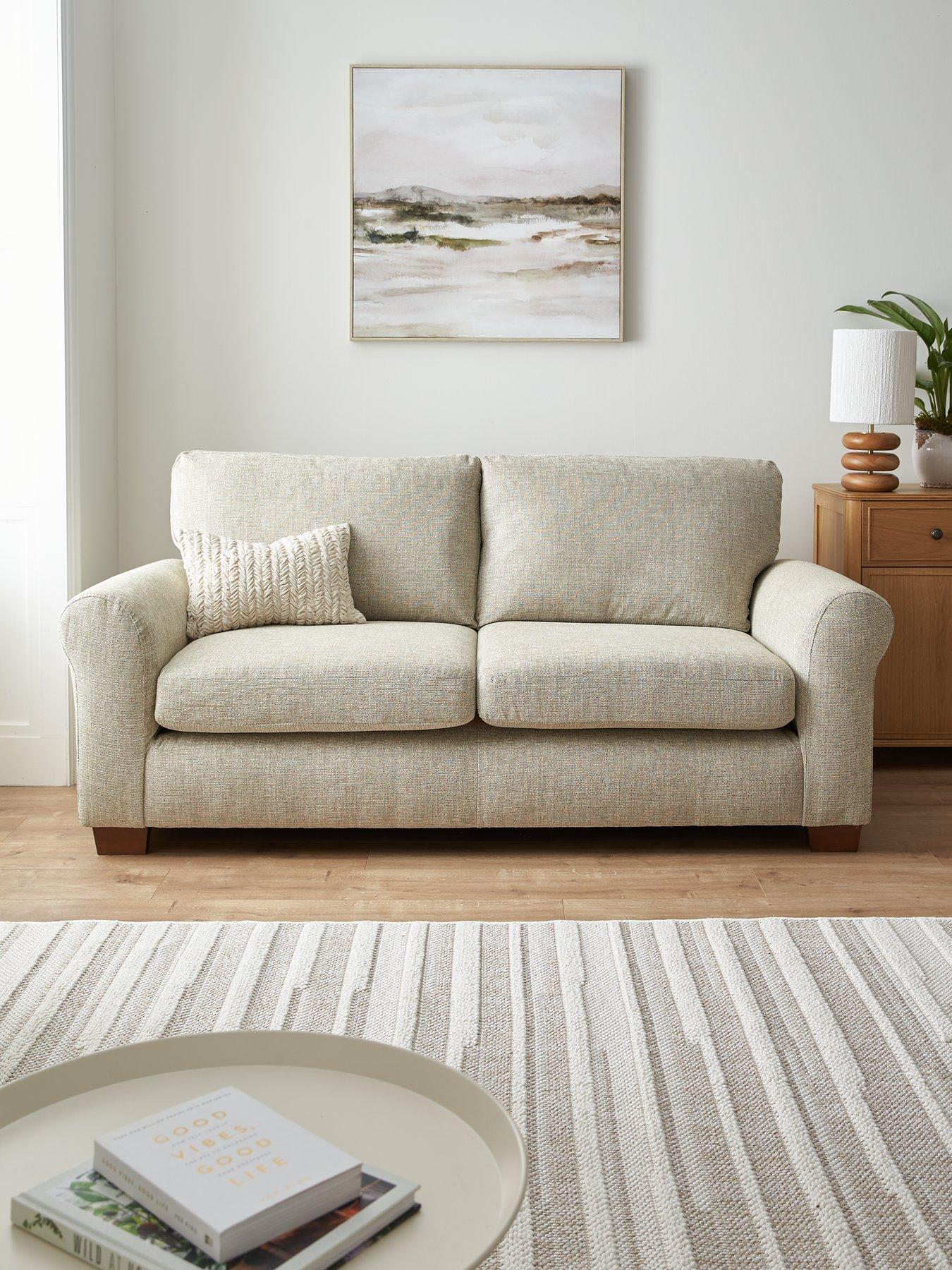 undefined New Bailey Fabric 3 Seater Sofa - FSC Certified