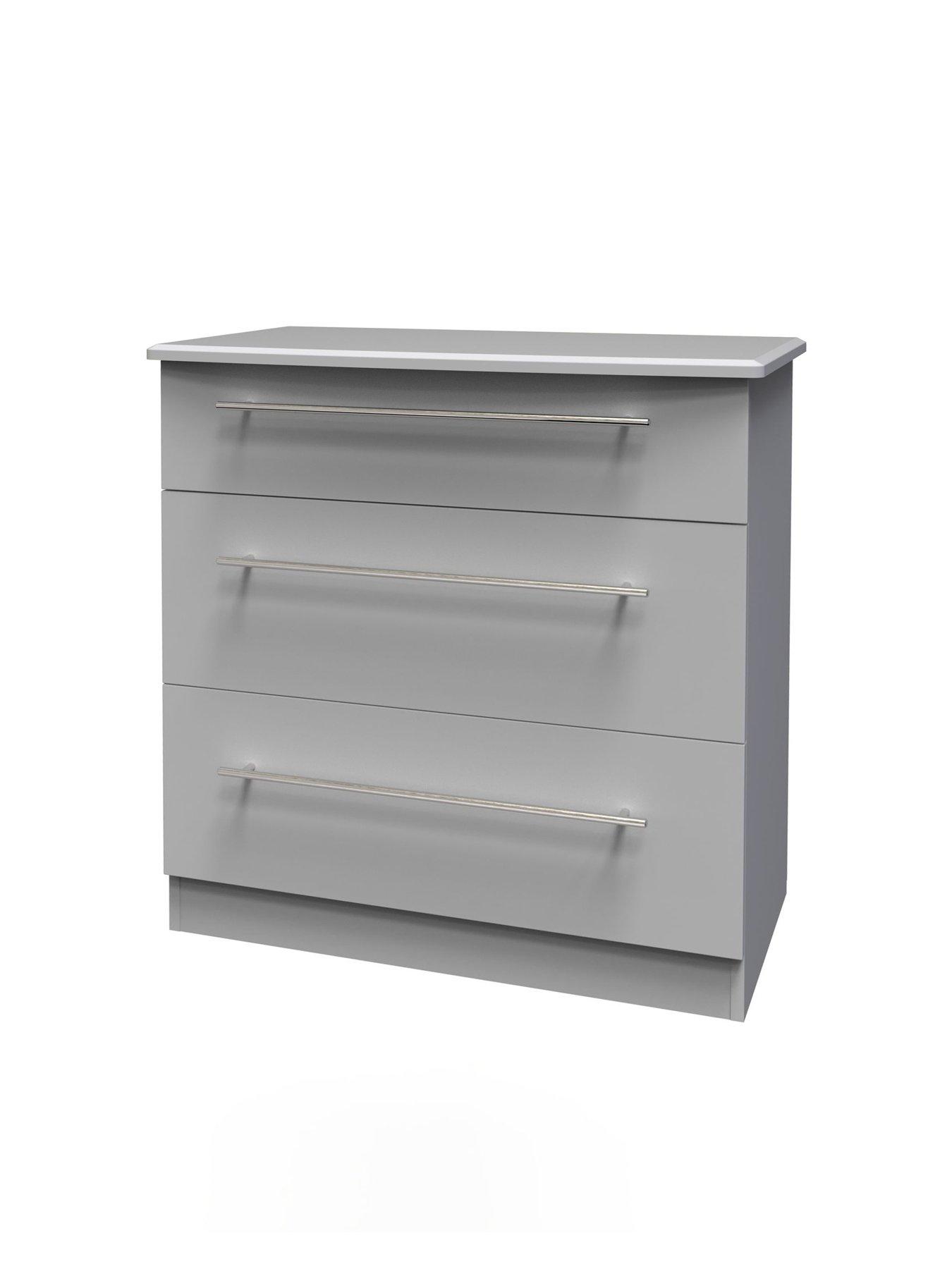 Image 4 of 5 of SWIFT Oxford Ready Assembled 4 Piece Set&nbsp;- 2x Bedside Chests,&nbsp;&nbsp;Chest of 3 Drawers, 2 Door&nbsp;Wardrobe