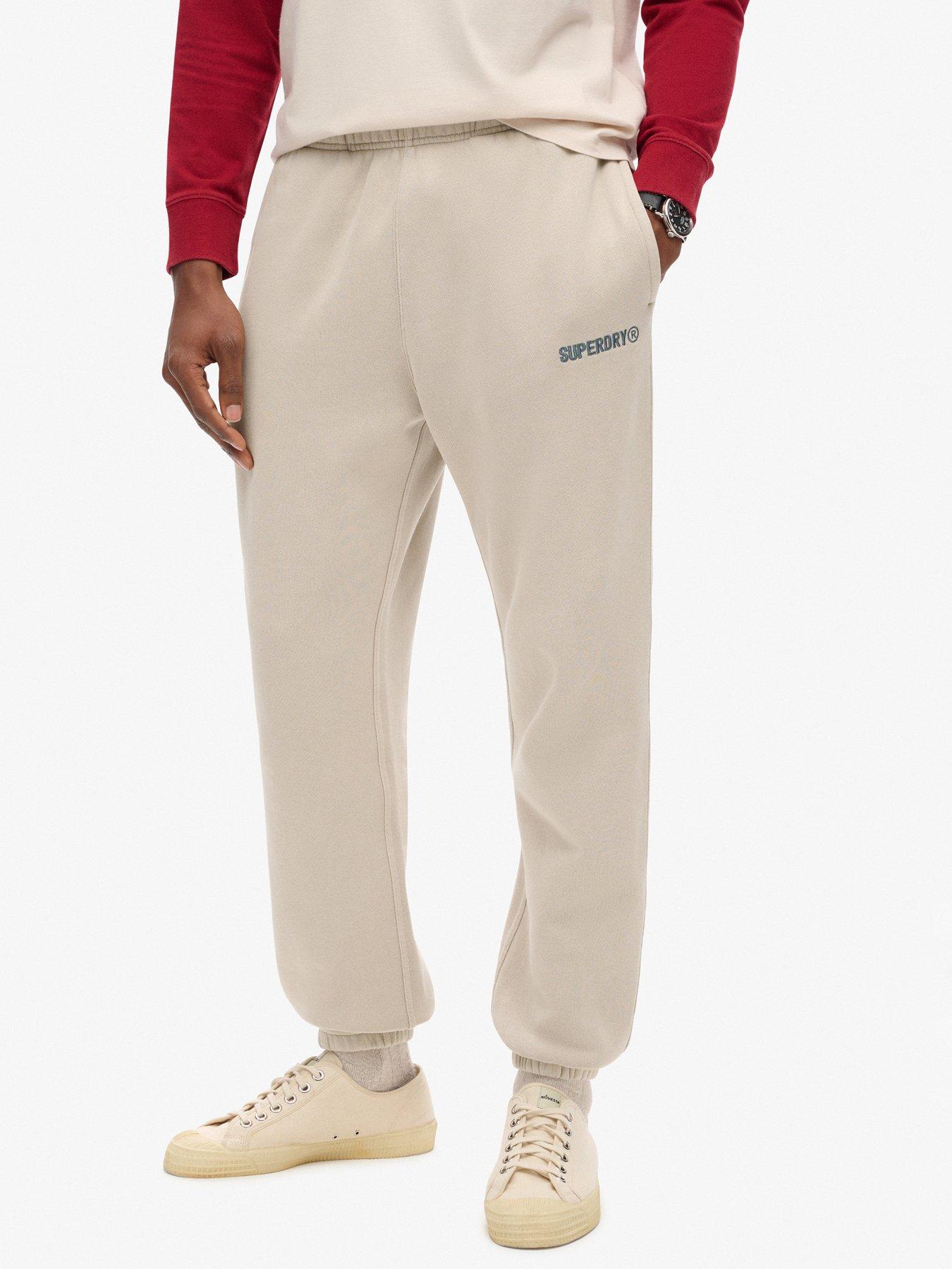 Micro Logo Graphic Joggers Beige