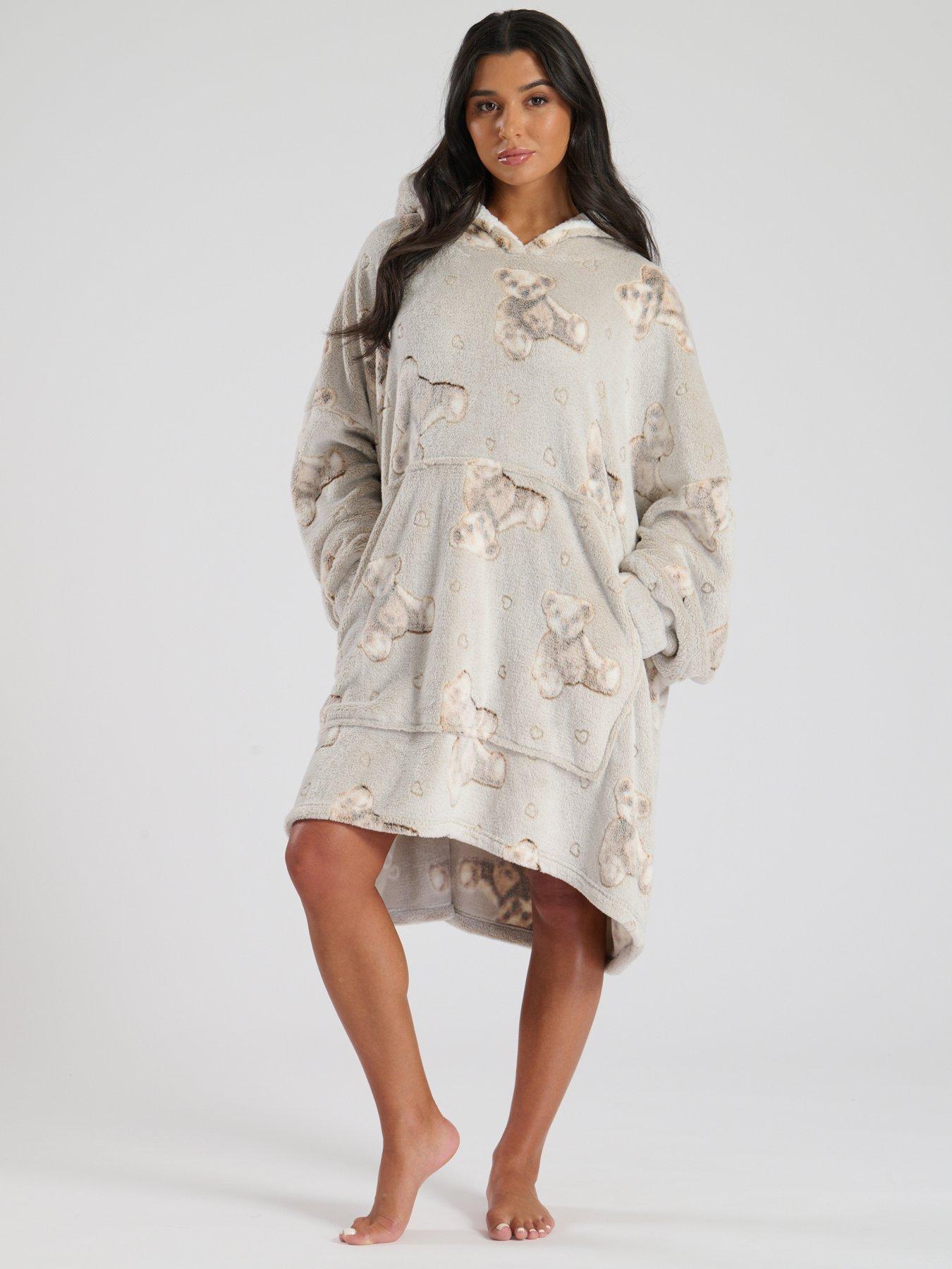undefined Teddy Bear Luxury Fleece Snuggle Hoodie - Taupe