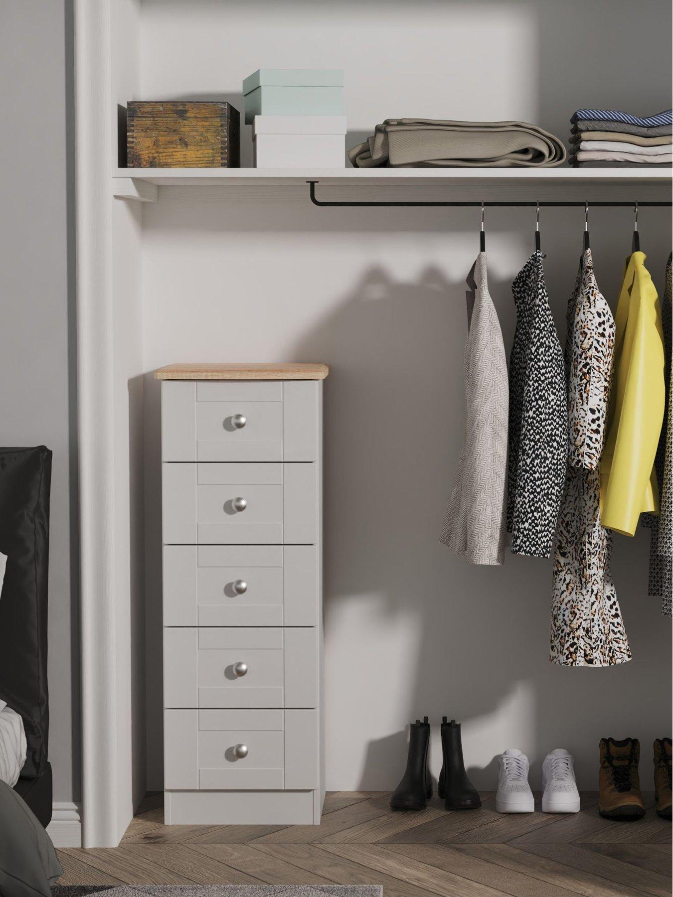 undefined Sydney Ready Assembled 5 Drawer Bedside Chest