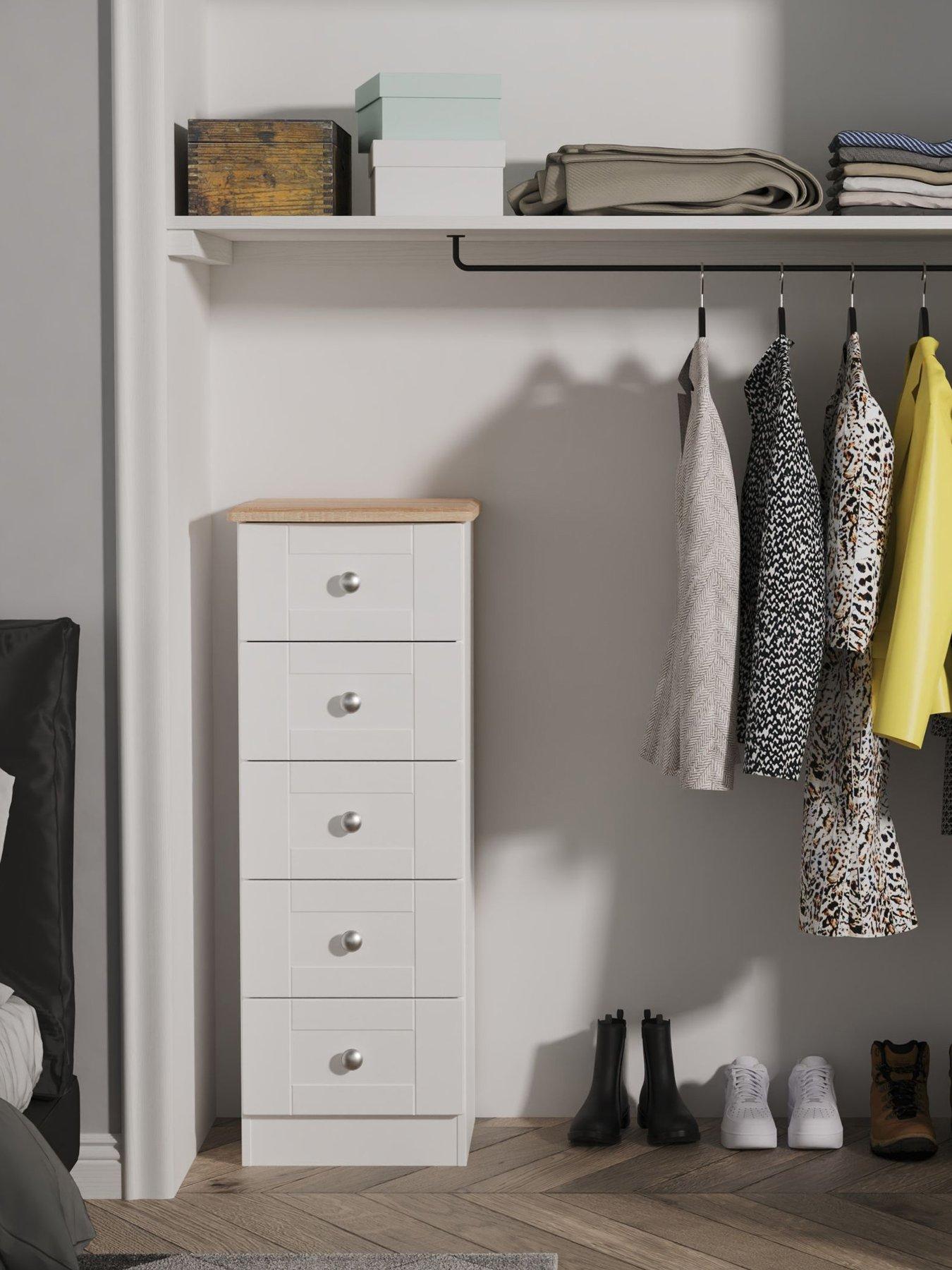 undefined Sydney Ready Assembled 5 Drawer Bedside Chest