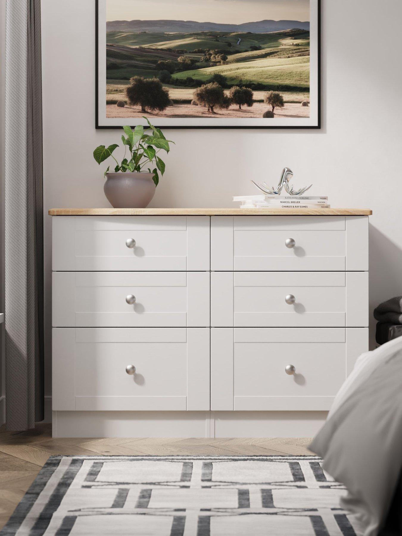 undefined Sydney Ready Assembled 6 Drawer Midi Chest