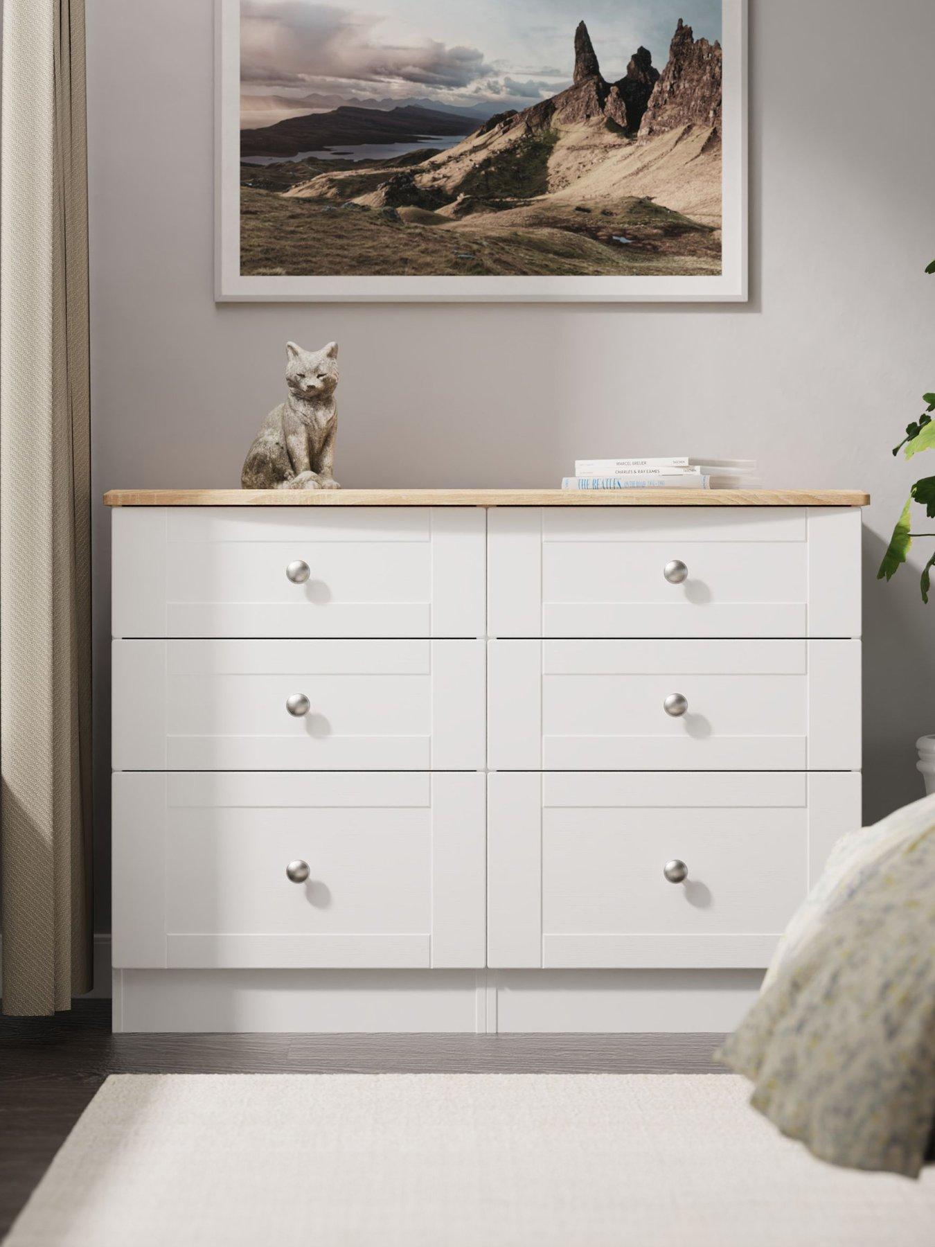 undefined Sydney Ready Assembled 6 Drawer Midi Chest