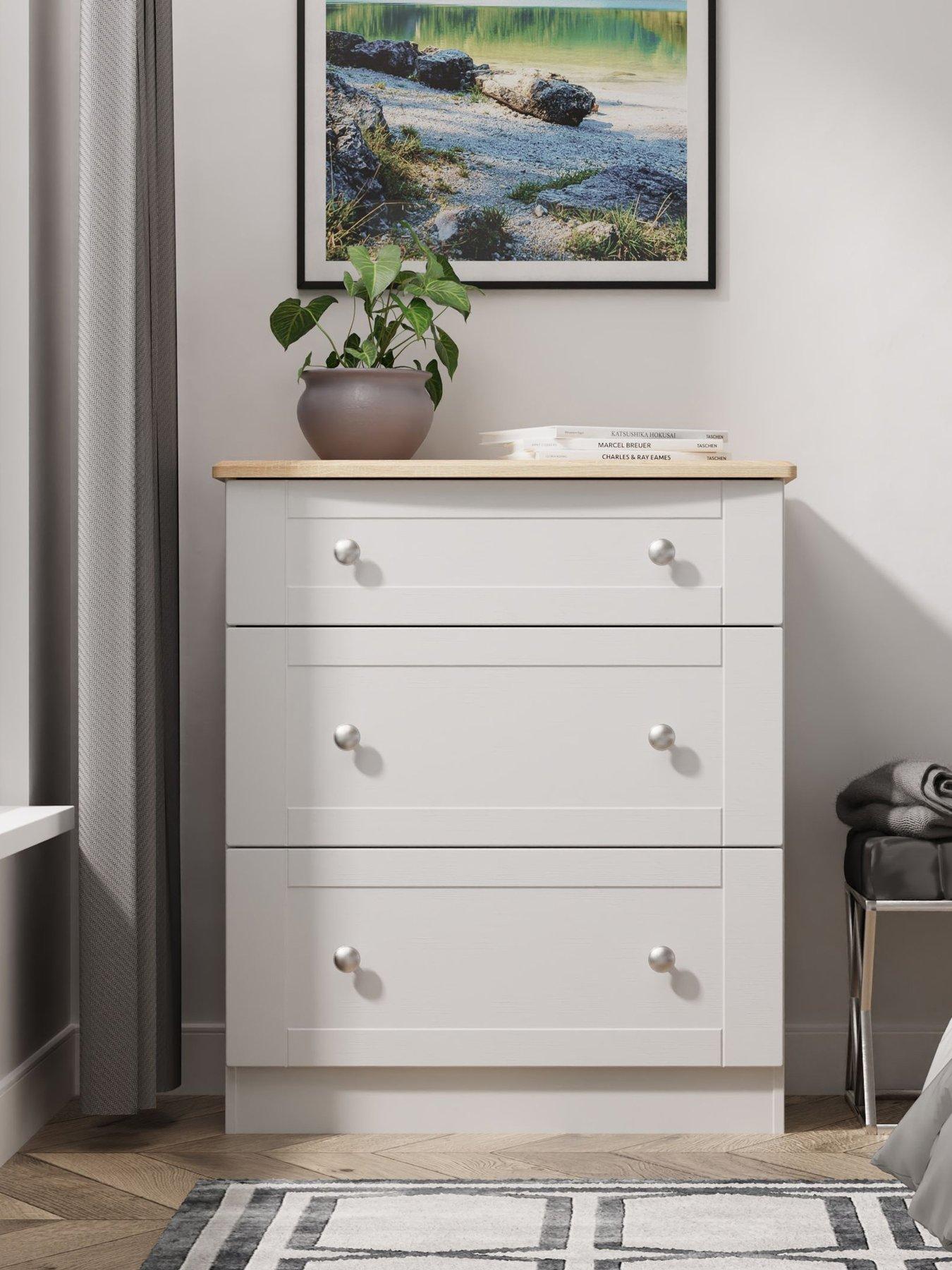 Product photograph of Swift Sydney Ready Assembled 3 Drawer Deep Chest from very.co.uk