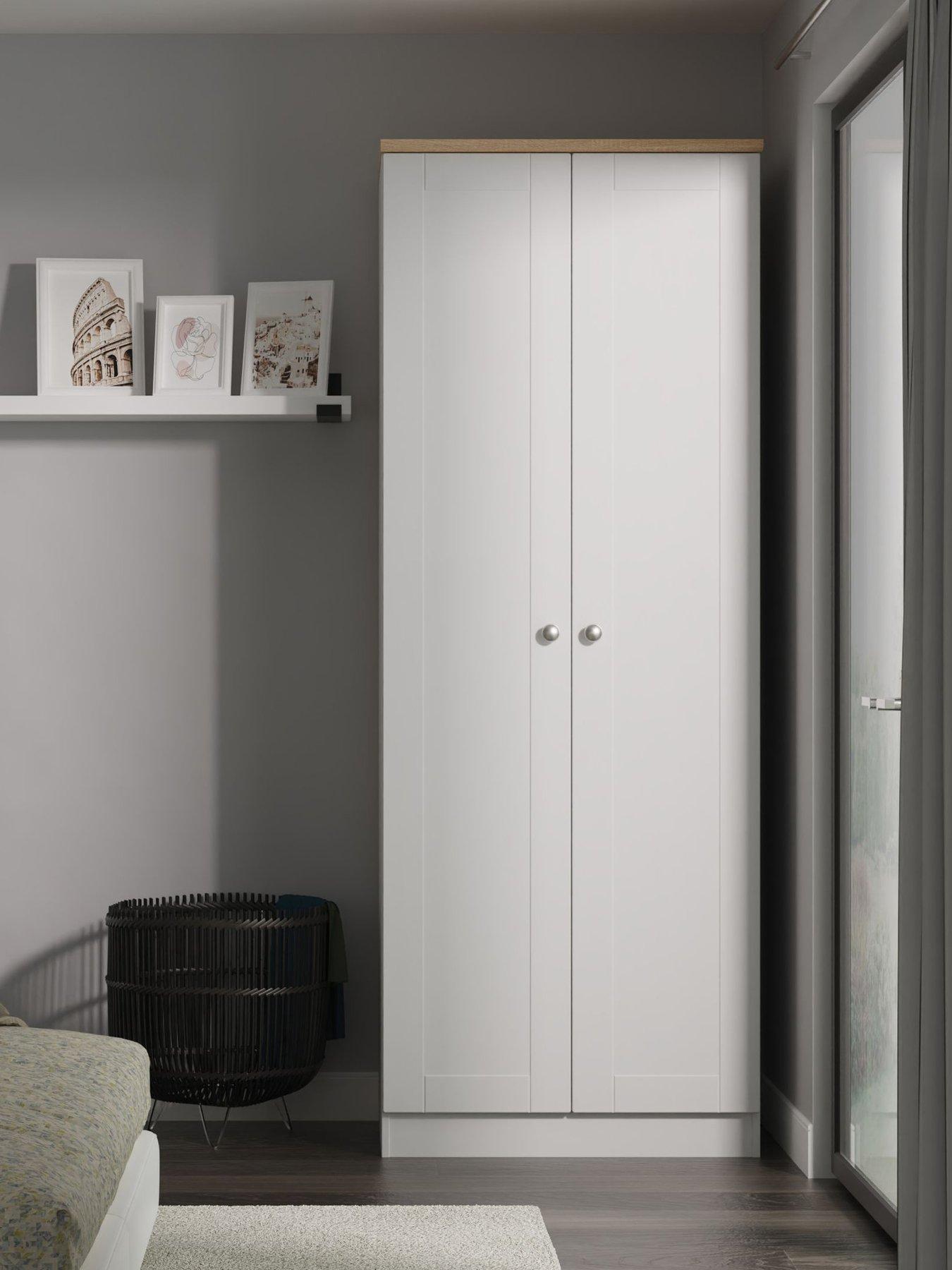 Product photograph of Swift Sydney Ready Assembled Tall Plain Double Wardrobe from very.co.uk