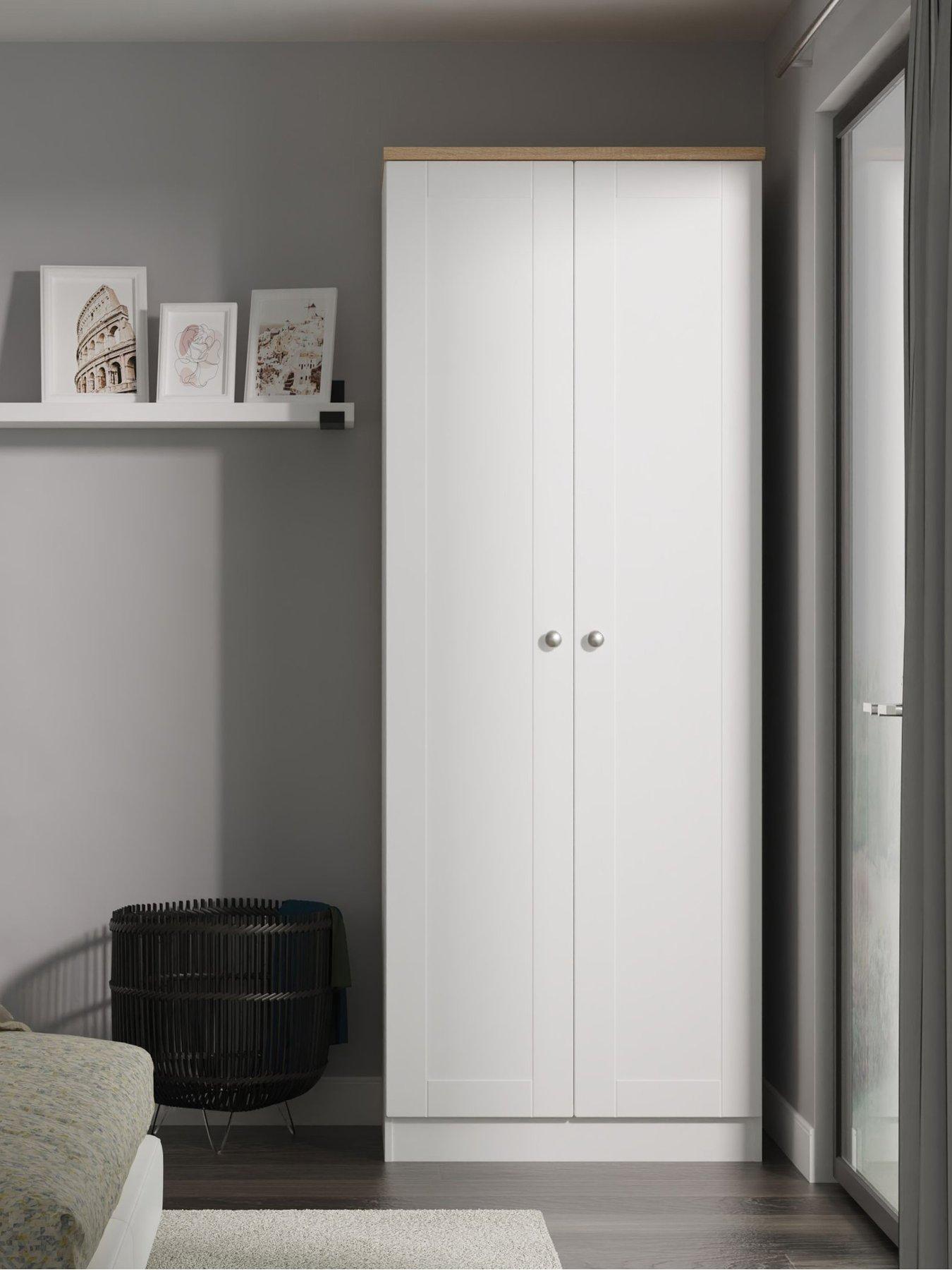 undefined Sydney Ready Assembled Tall Plain Double Wardrobe