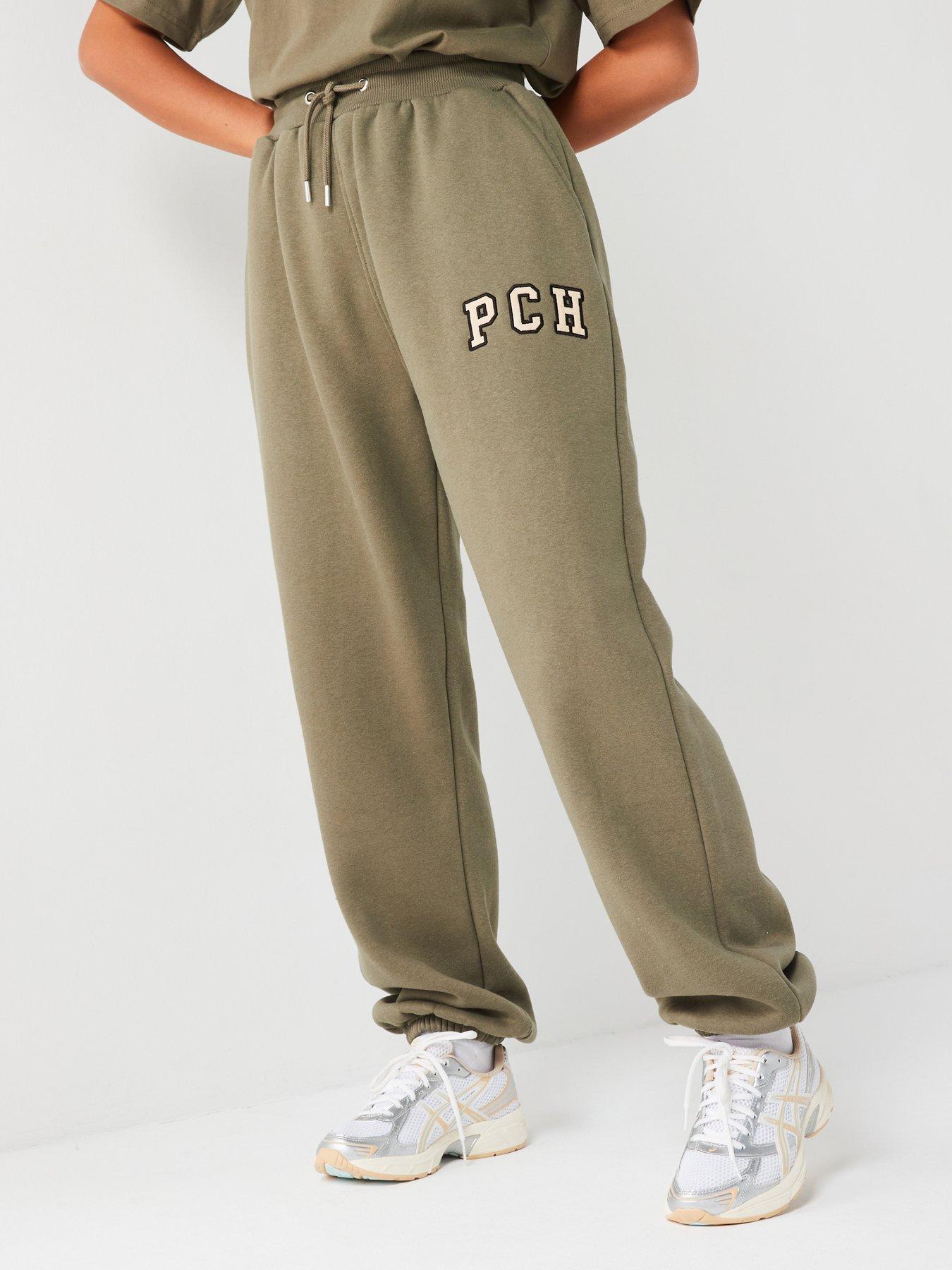 Peach Fit Womens Ivy Oversized Jogger Khaki Very
