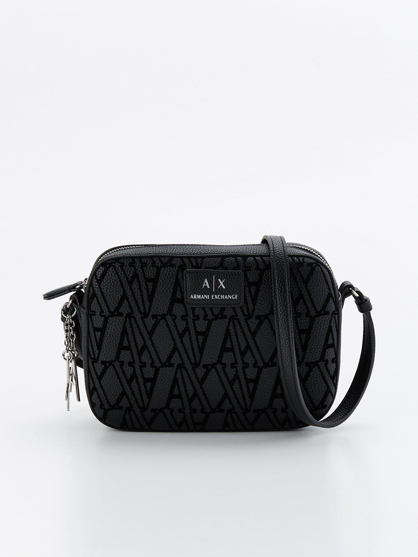 All Over AX Logo Camera Bag Black
