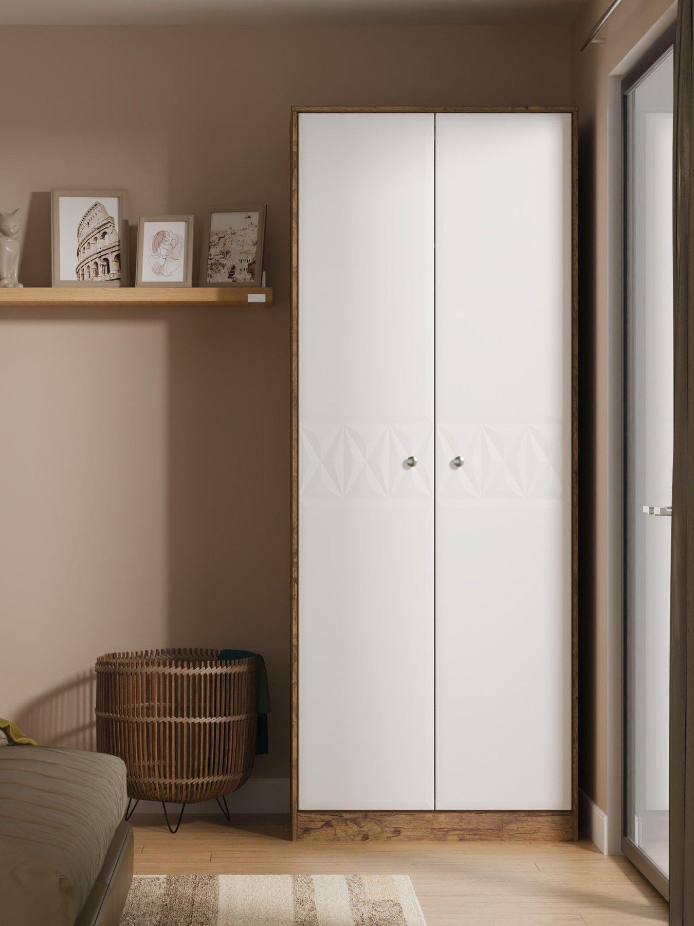 Product photograph of Swift Ohio Ready Assembled 2 Door Wardrobe from very.co.uk