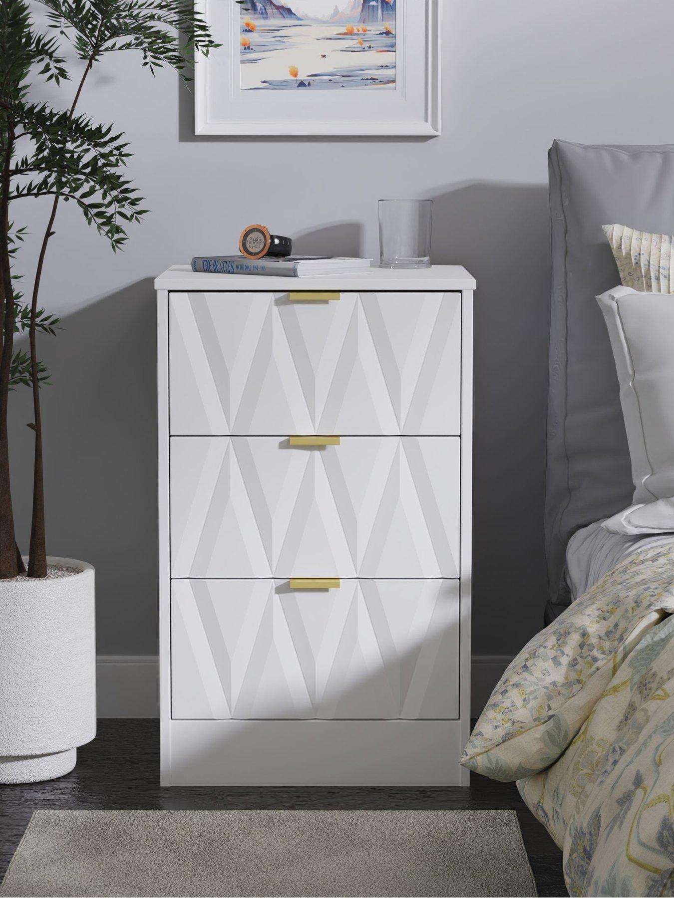 undefined Texas Ready Assembled 3 Drawer Bedside Chest