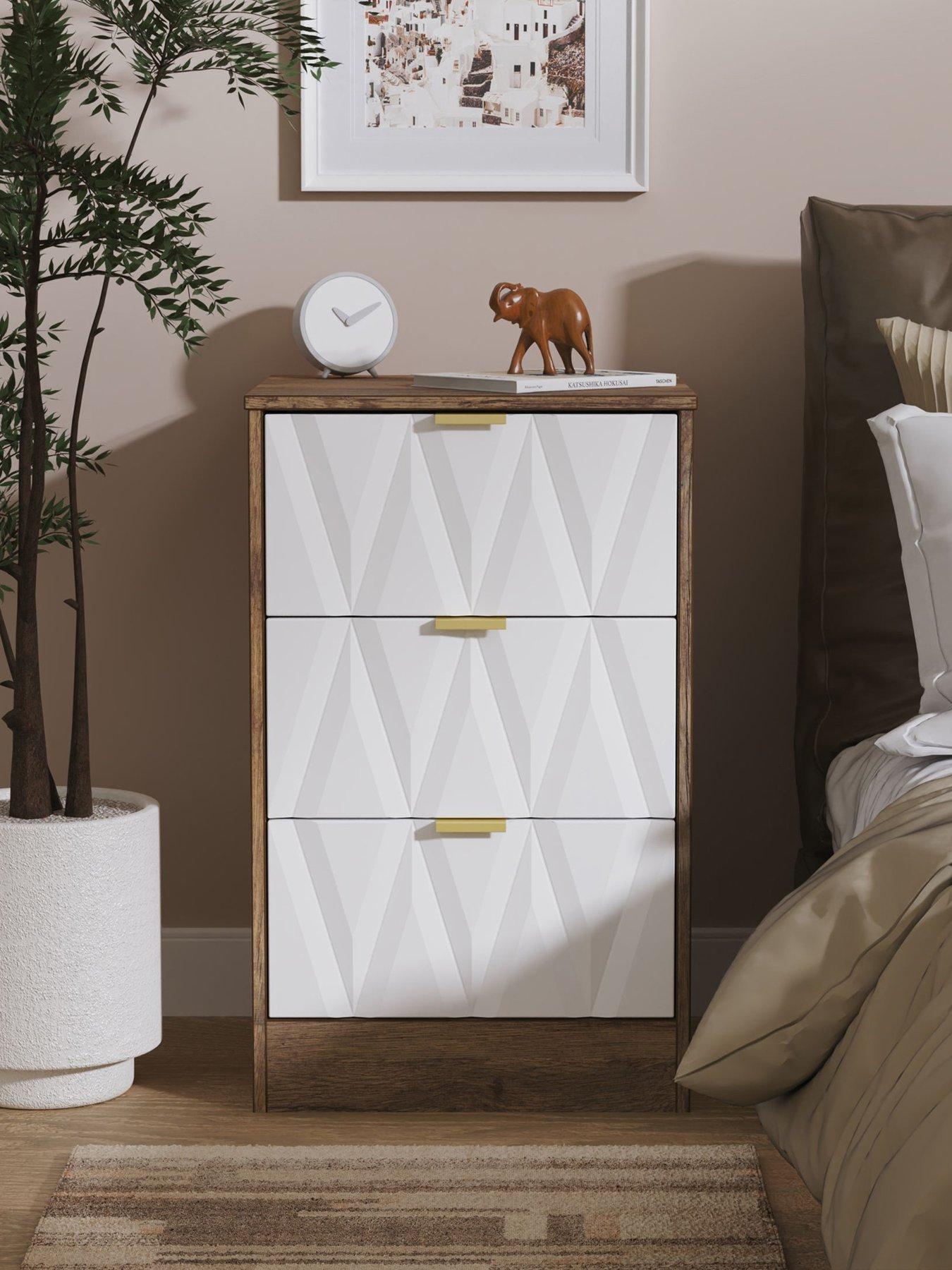 Image 1 of 7 of SWIFT Texas Ready Assembled 3 Drawer Bedside Chest