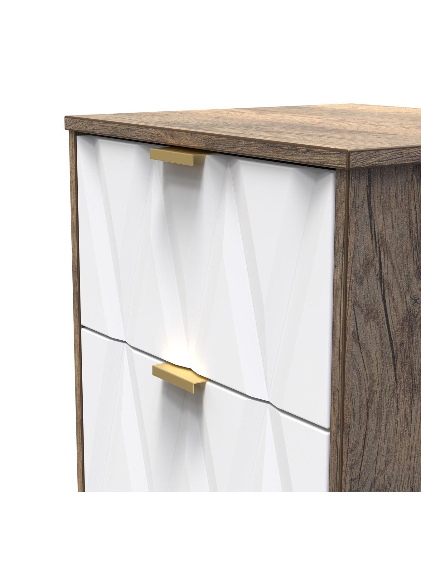 Image 4 of 7 of SWIFT Texas Ready Assembled 3 Drawer Bedside Chest