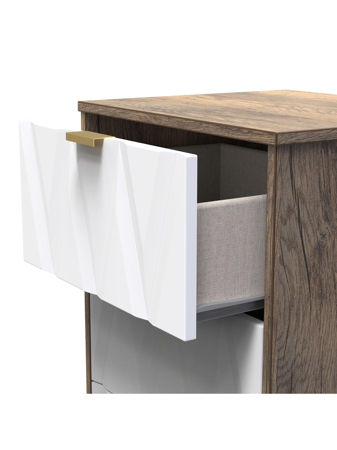 Image 7 of 7 of SWIFT Texas Ready Assembled 3 Drawer Bedside Chest