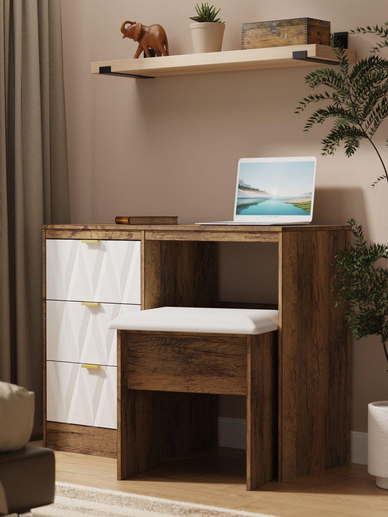undefined Texas Ready Assembled 3 Drawer Desk/Dressing Table