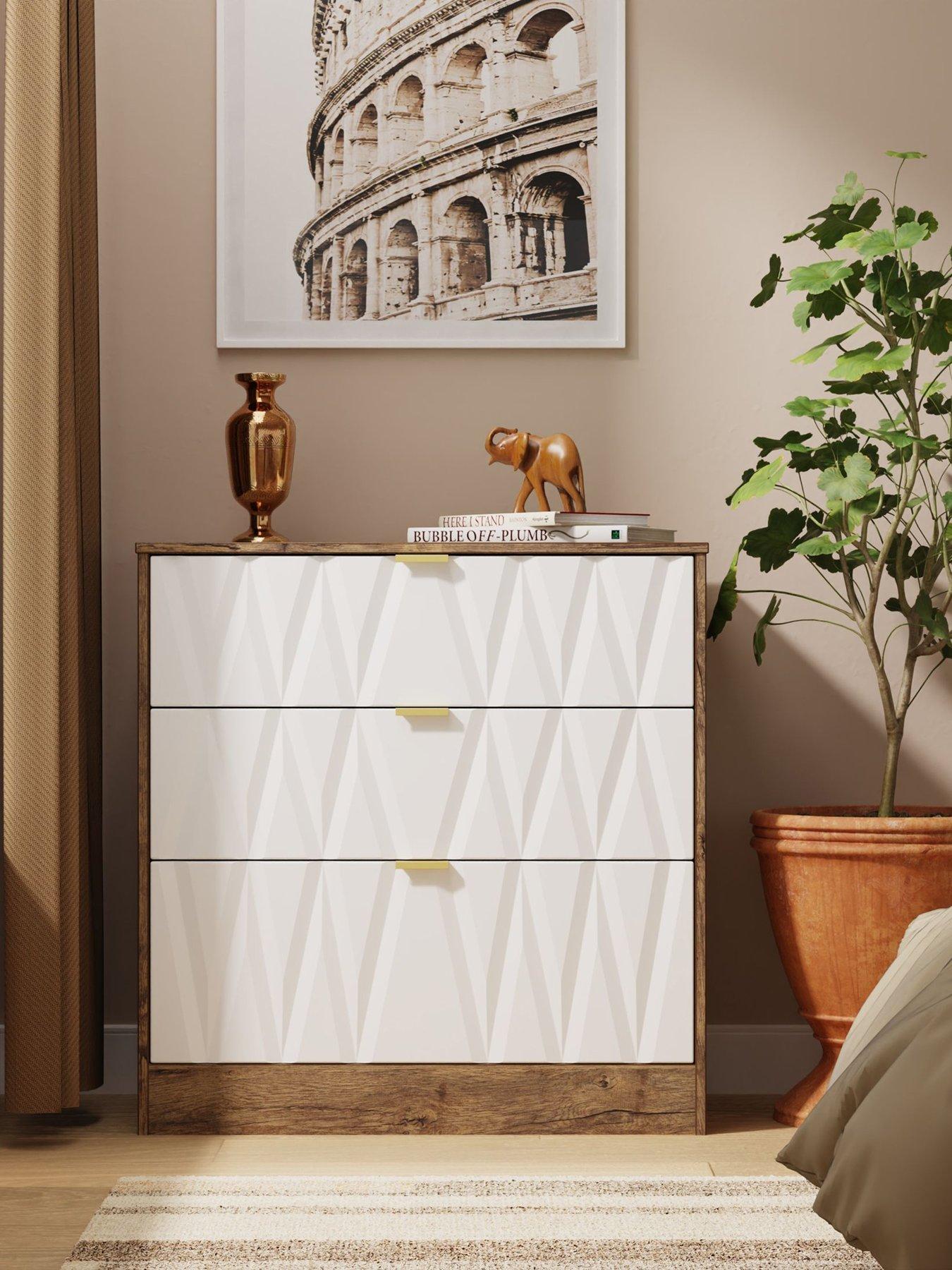 Product photograph of Swift Texas Ready Assembled 3 Drawer Deep Chest from very.co.uk