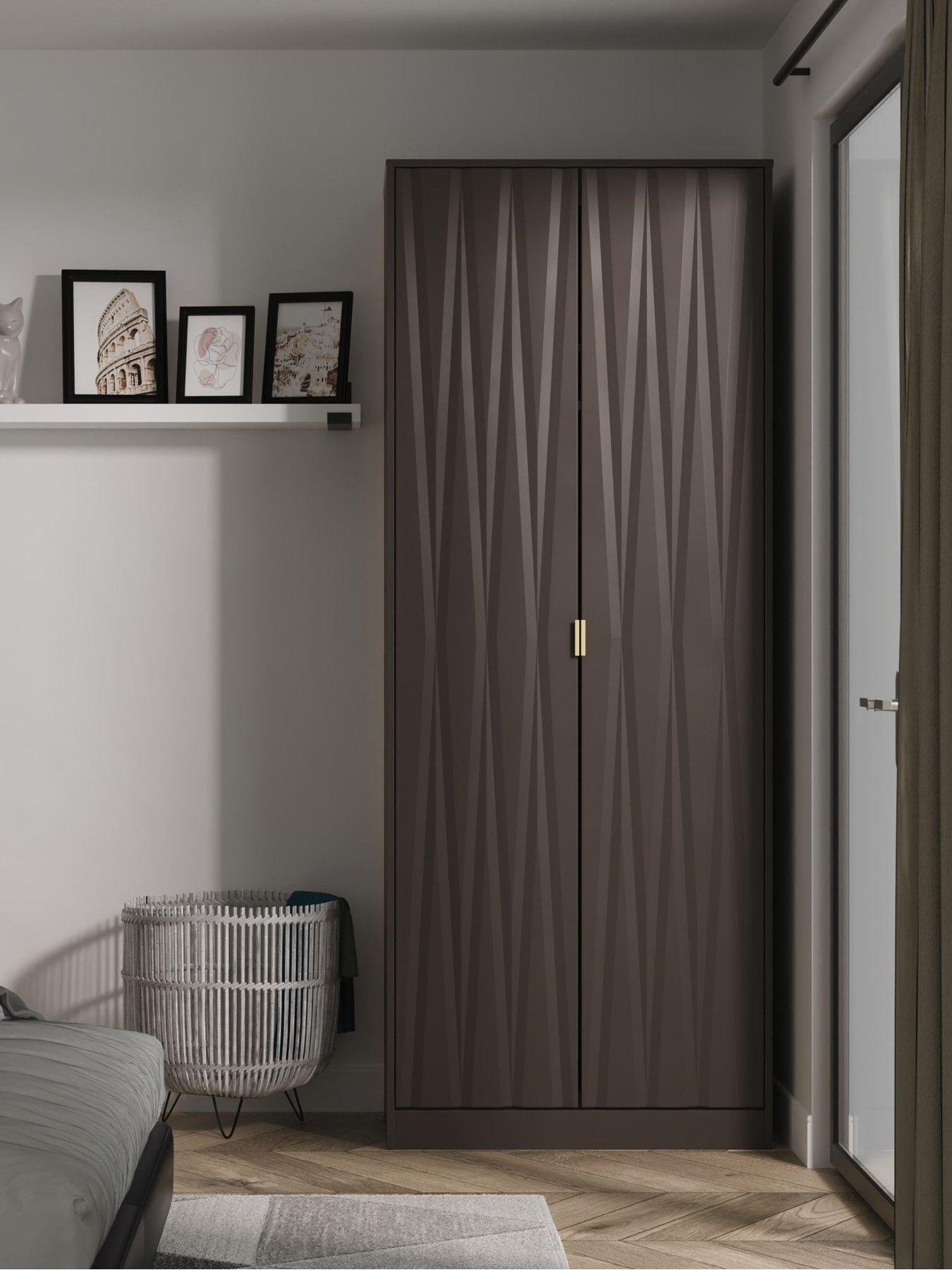undefined Texas Ready Assembled 2 Door Wardrobe