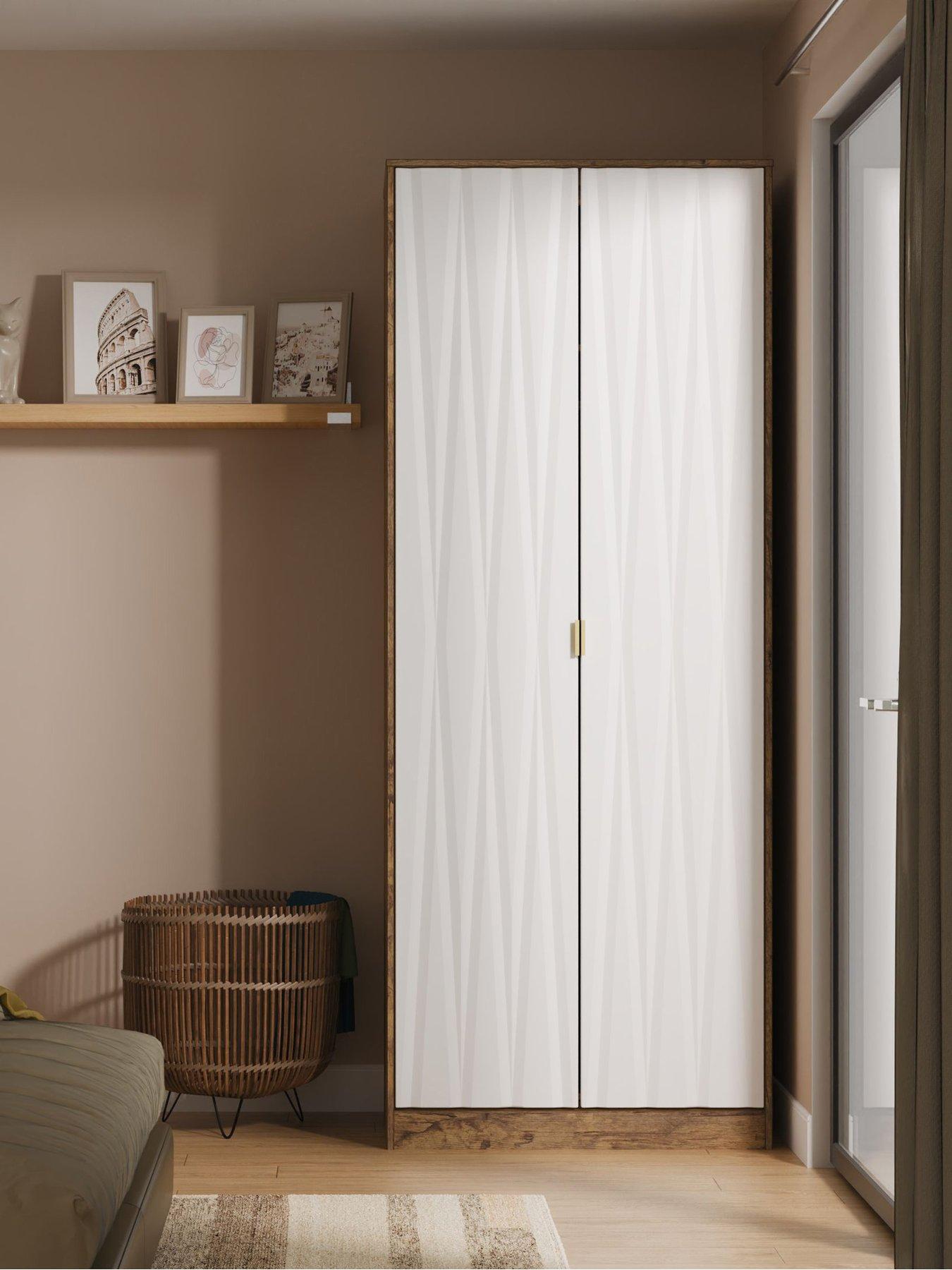 Product photograph of Swift Texas Ready Assembled 2 Door Wardrobe from very.co.uk