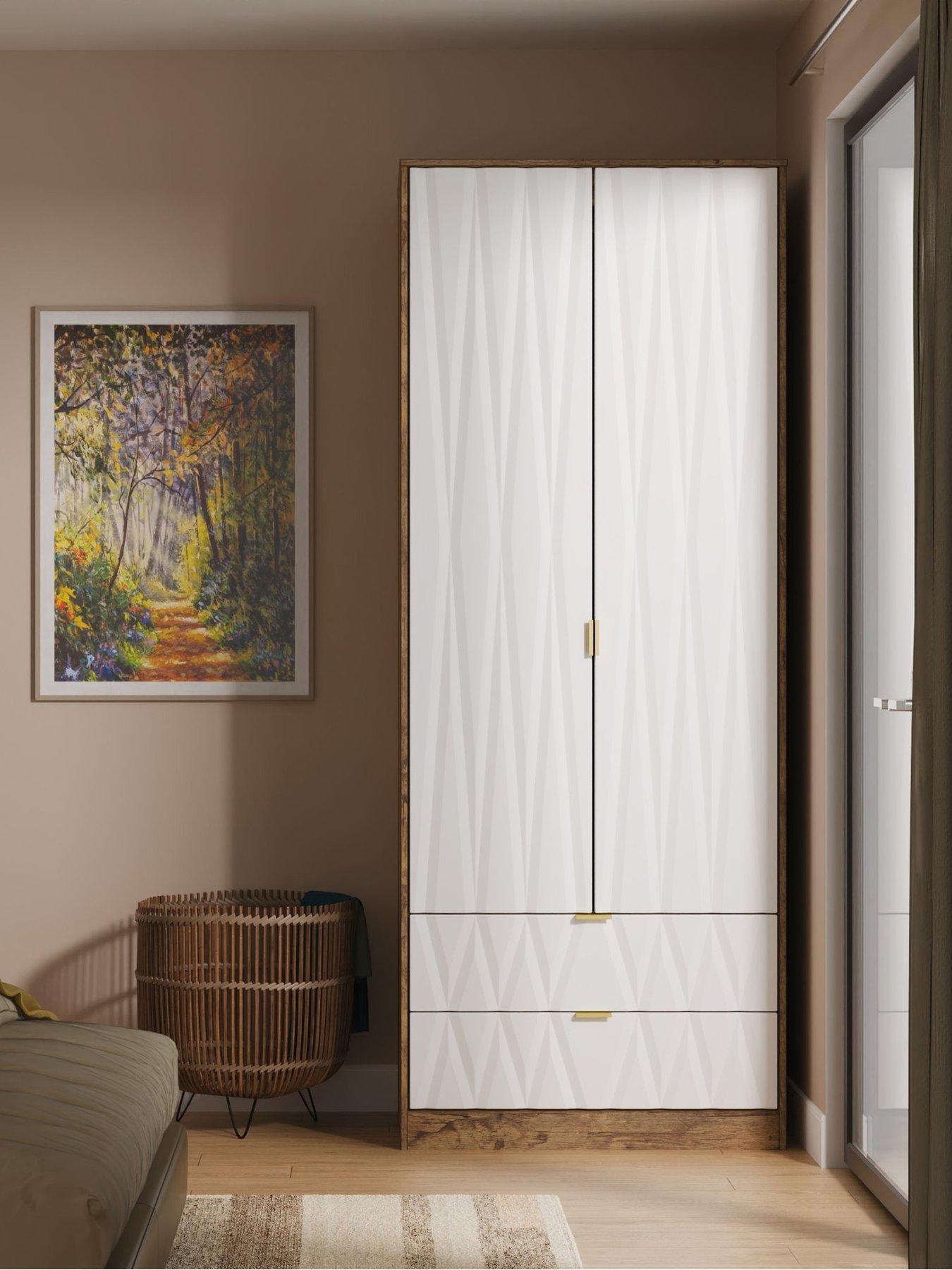 Product photograph of Swift Texas Ready Assembled 2 Door 2 Drawer Wardrobe from very.co.uk