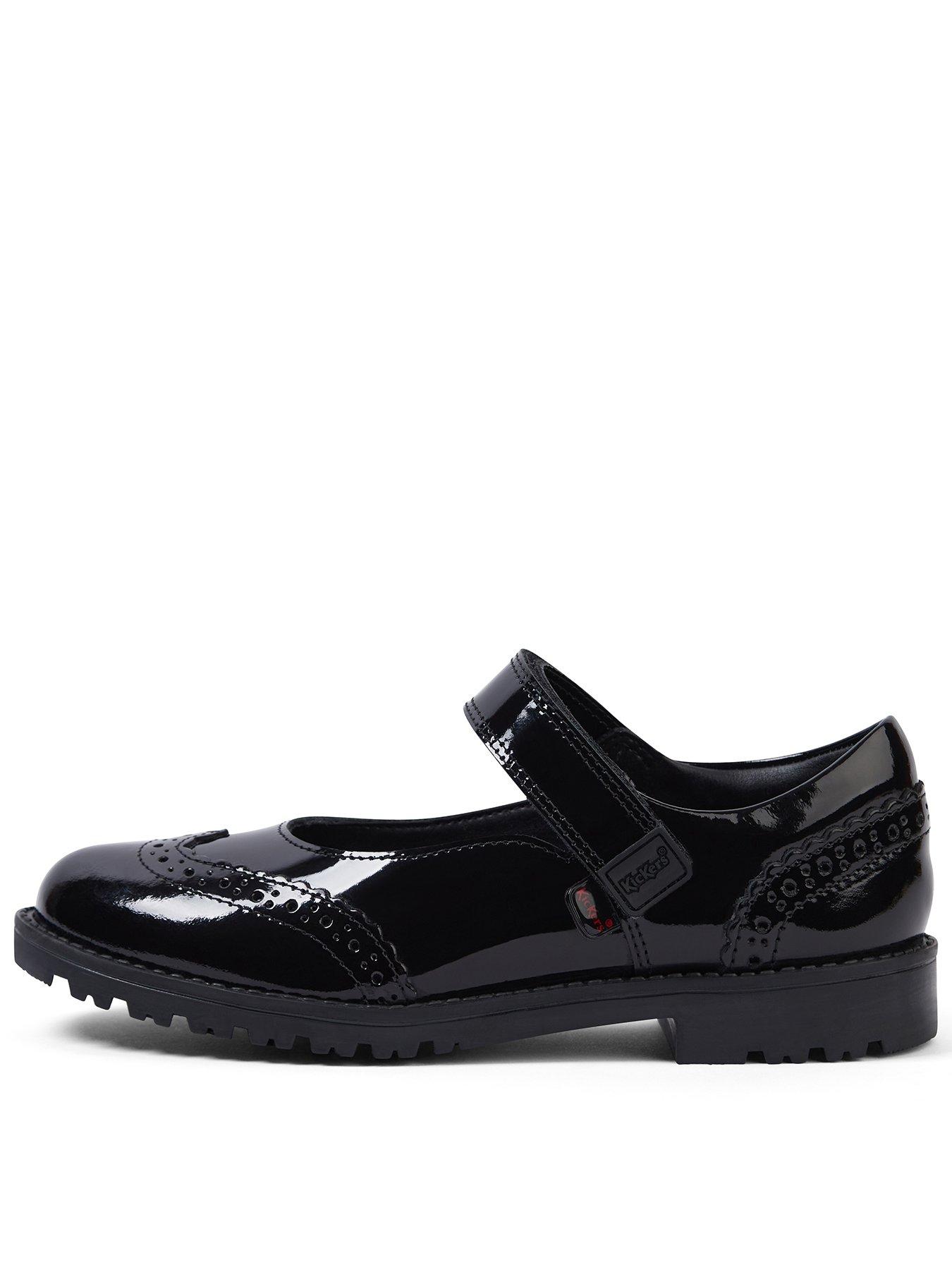 undefined Girls Lachly Mj Brogue Patent Leather School Shoe - Black