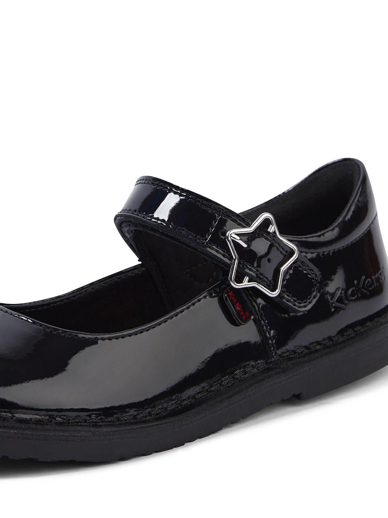 Kickers Girls Adlar Mary Jane Stardust Patent Leather School Shoe ...