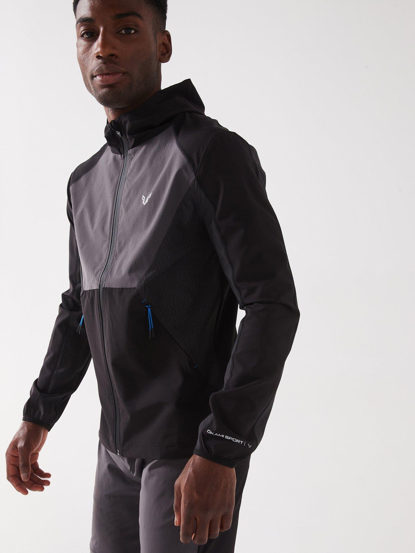 undefined Mens Inception Woven Track Top - Black/blue