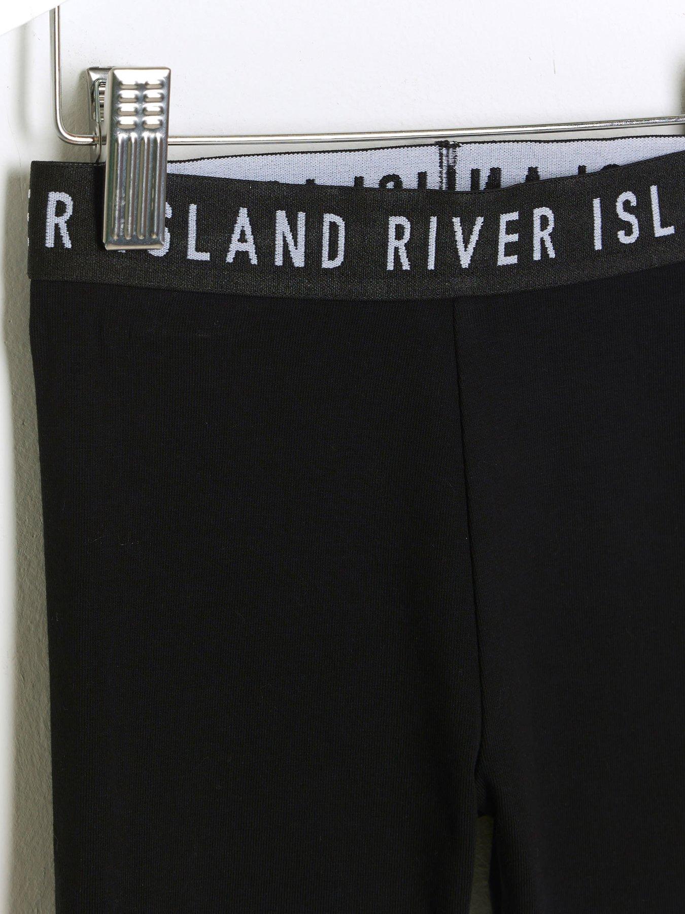 Image 3 of 4 of River Island Mini Girls Waistband Legging - Black