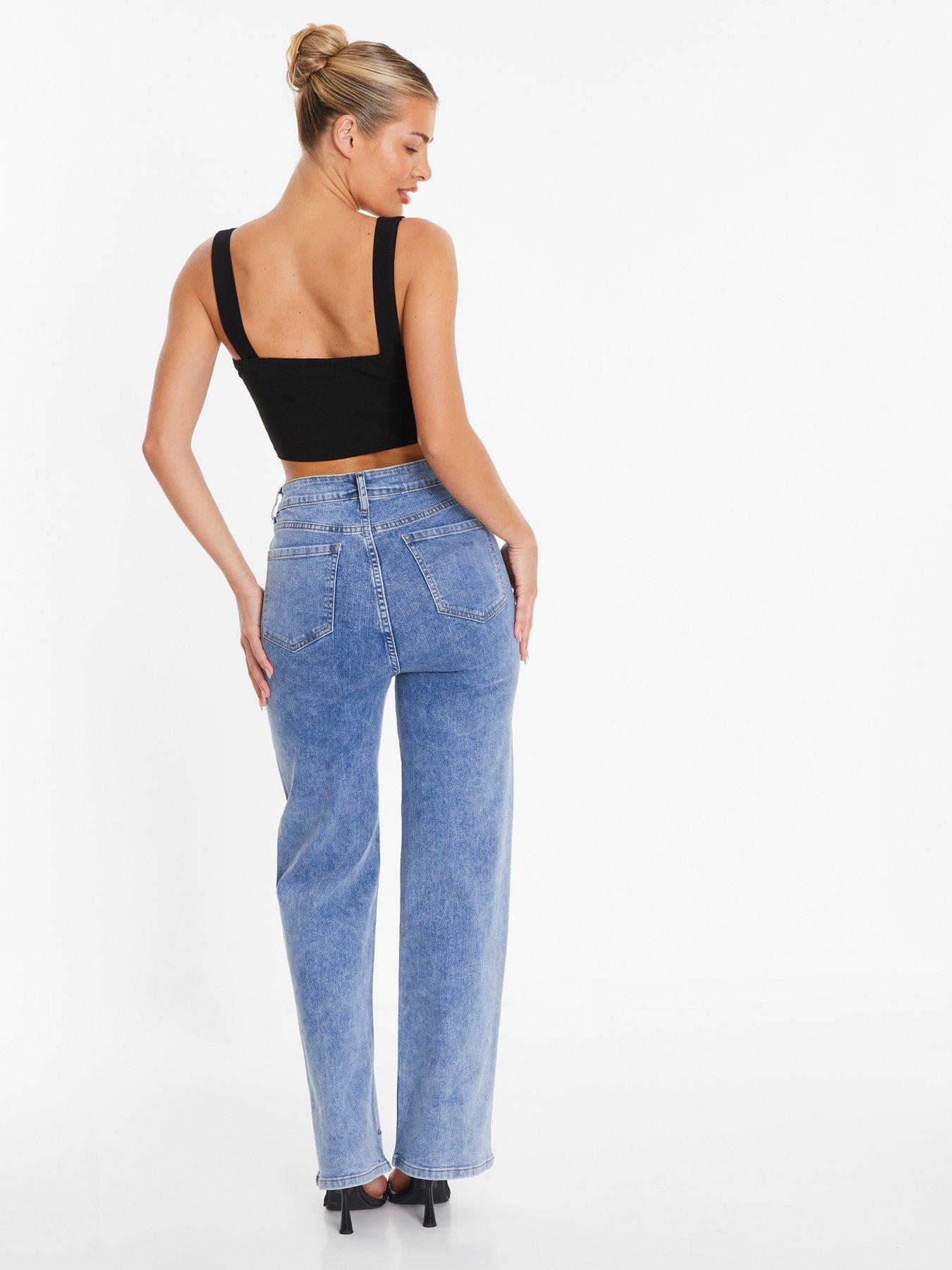 Quiz high waisted jeans best sale