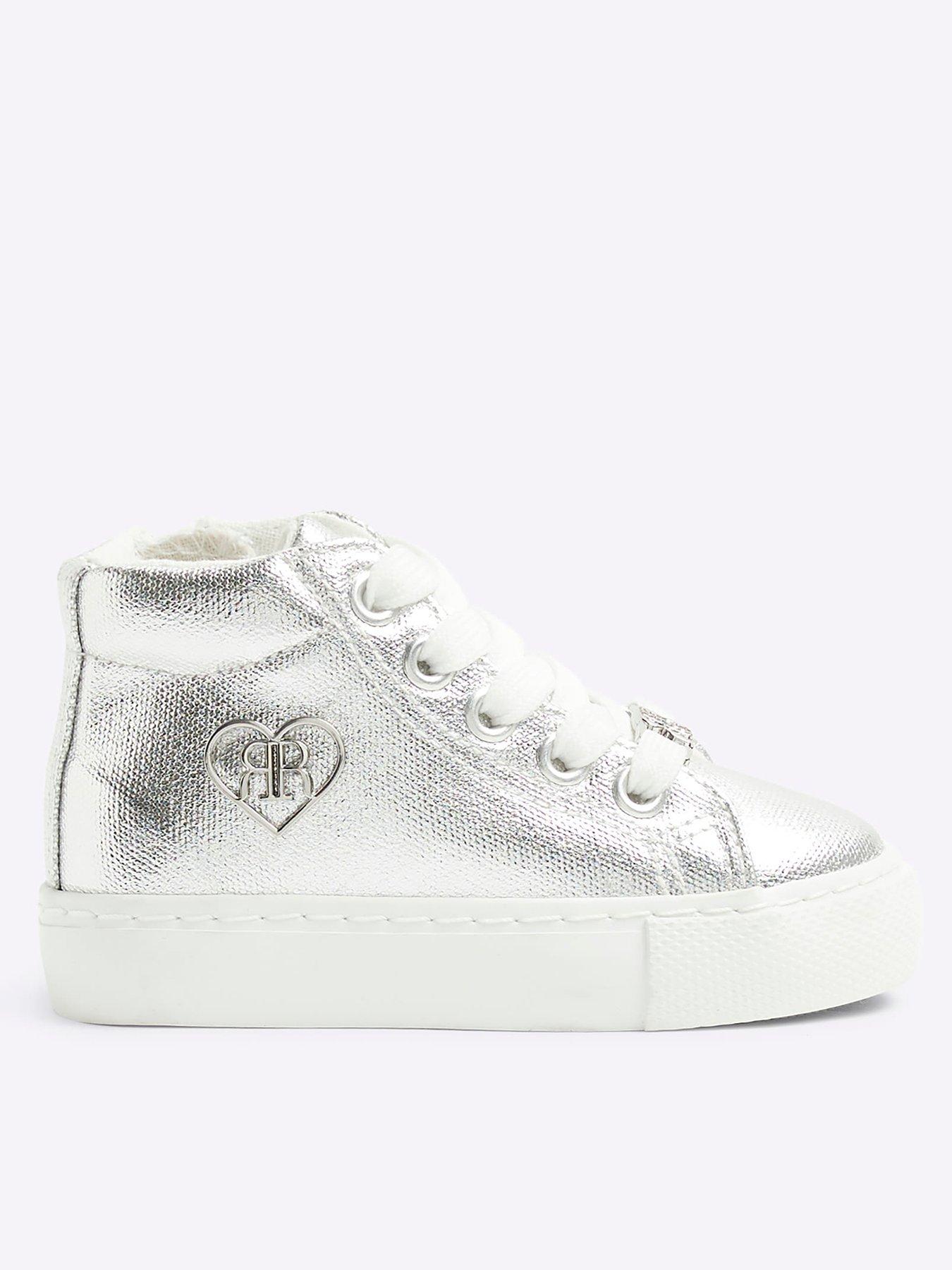 Girls silver trainers store