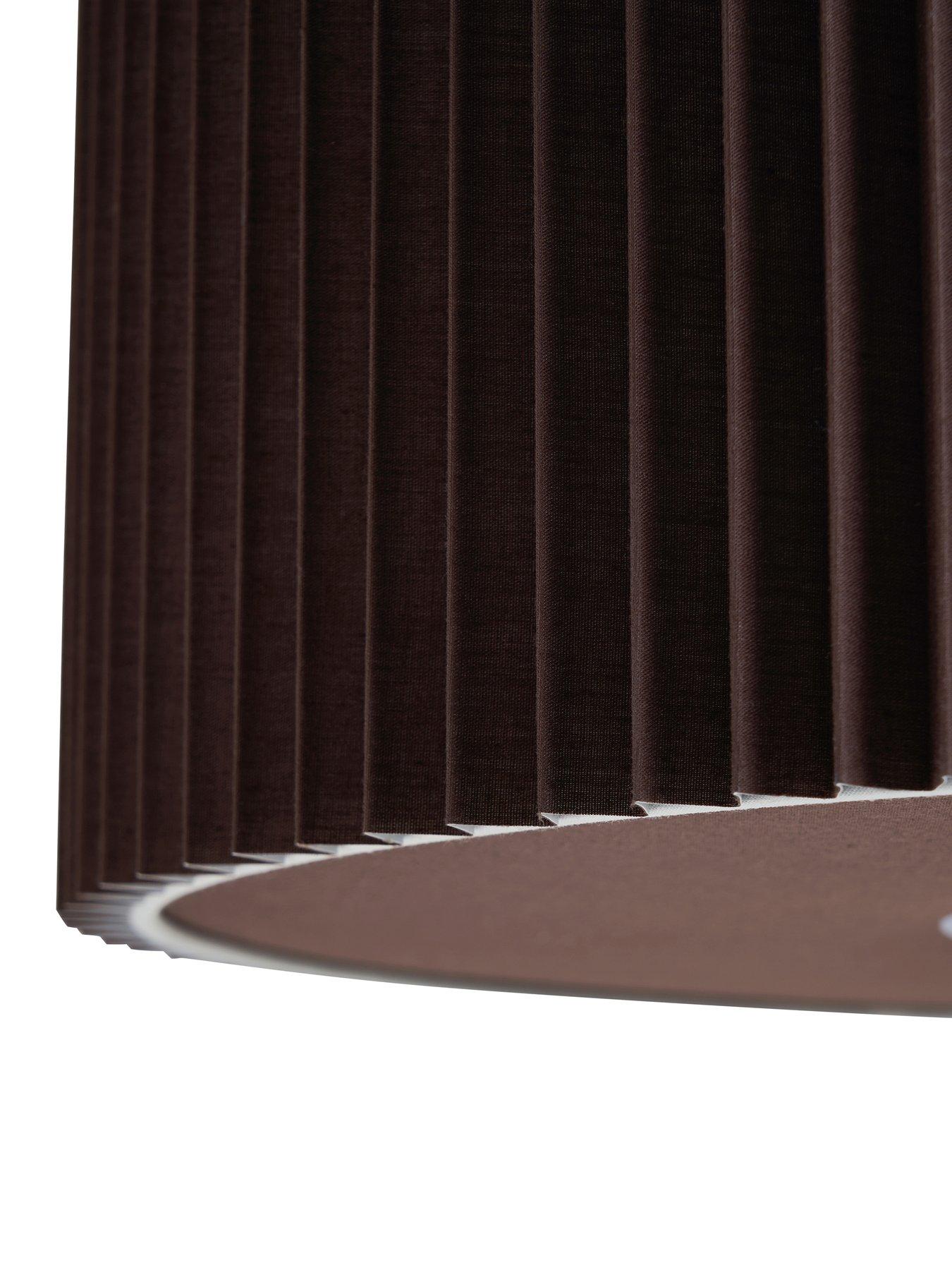 Image 4 of 6 of Very Home Large Knife Pleat Easy-Fit Light Shade with Diffuser &ndash; Dark Brown