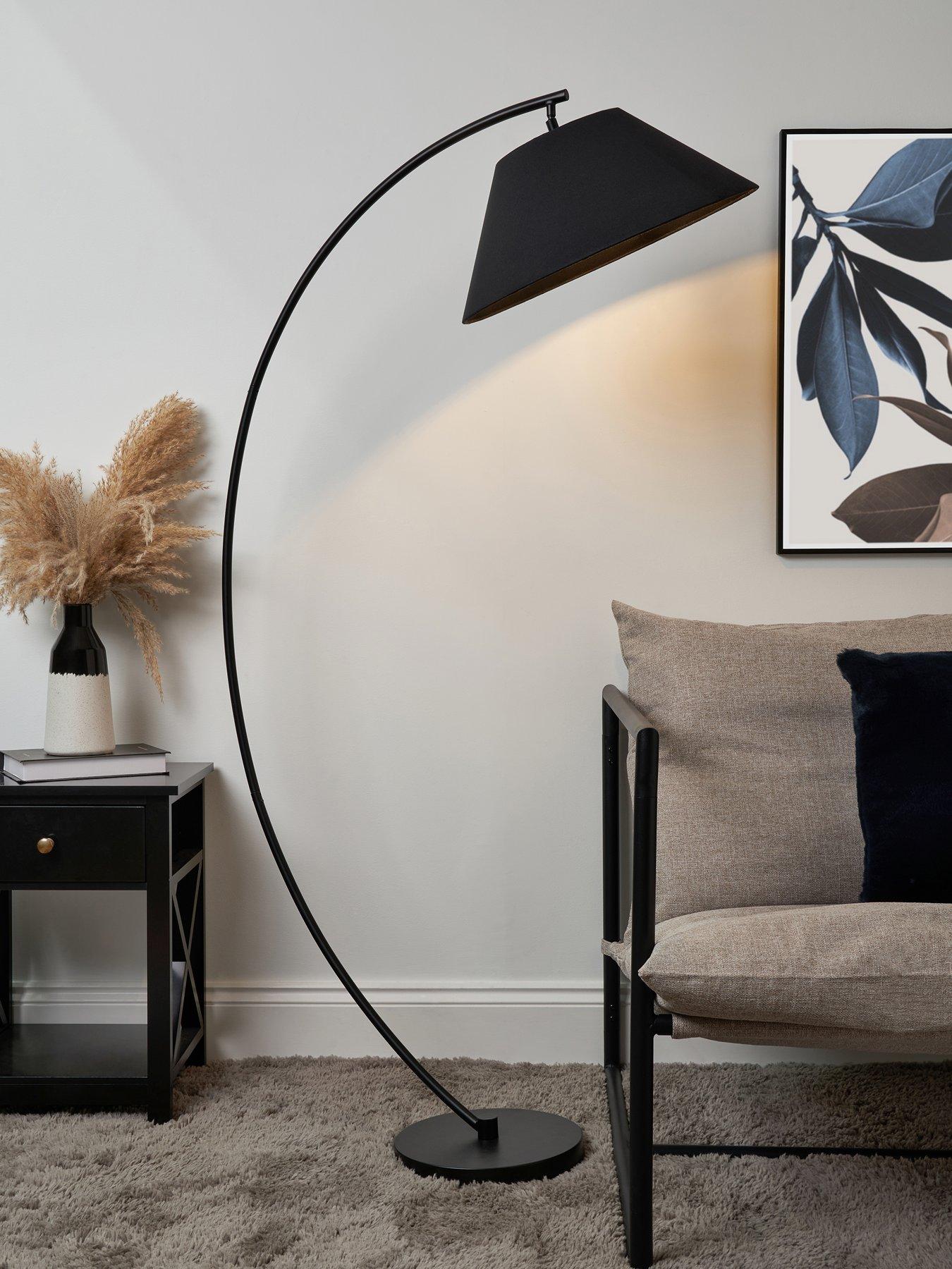Product photograph of Very Home Arc Floor Lamp from very.co.uk