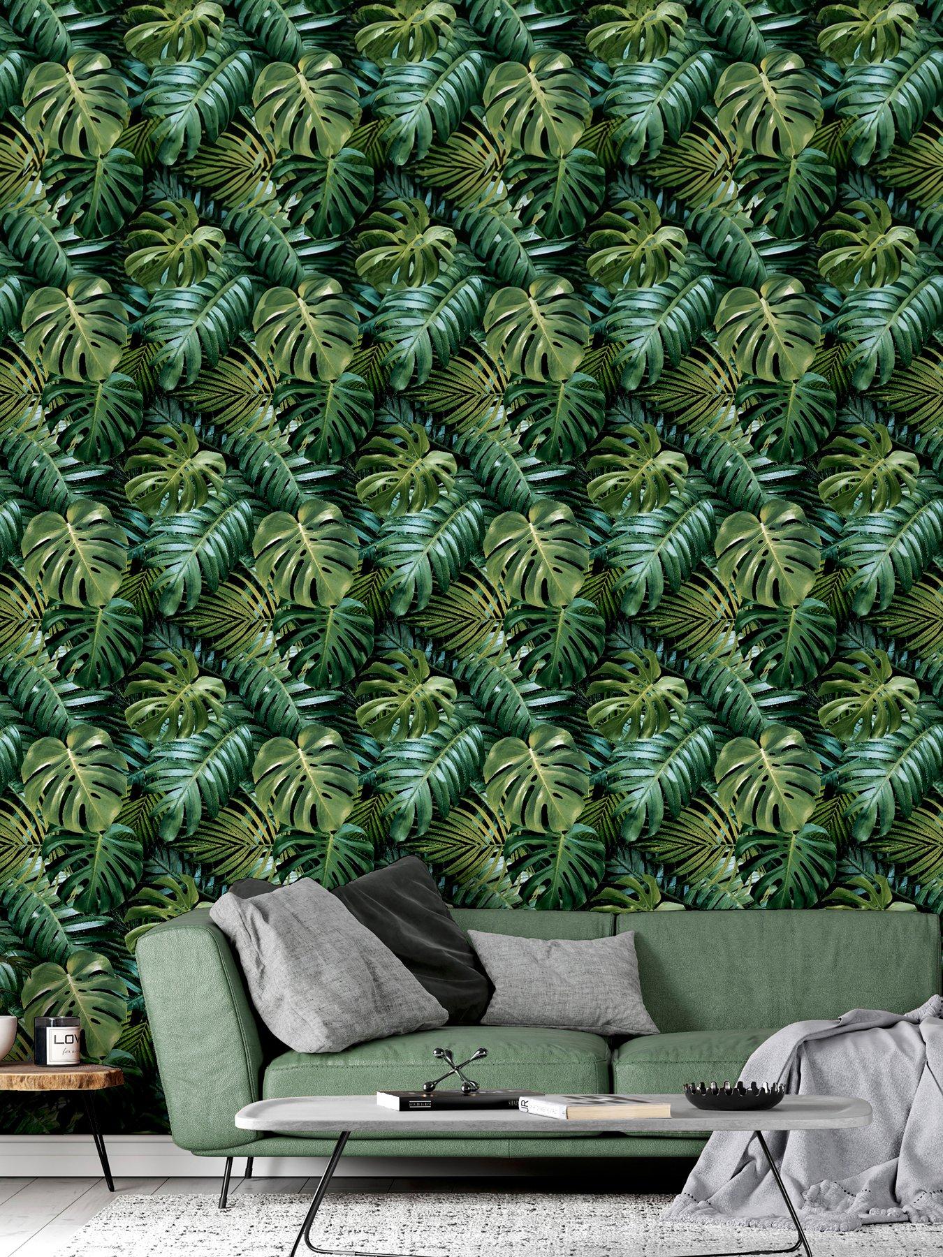 Product photograph of Arthouse Living Wall Green Photographic Wallpaper from very.co.uk