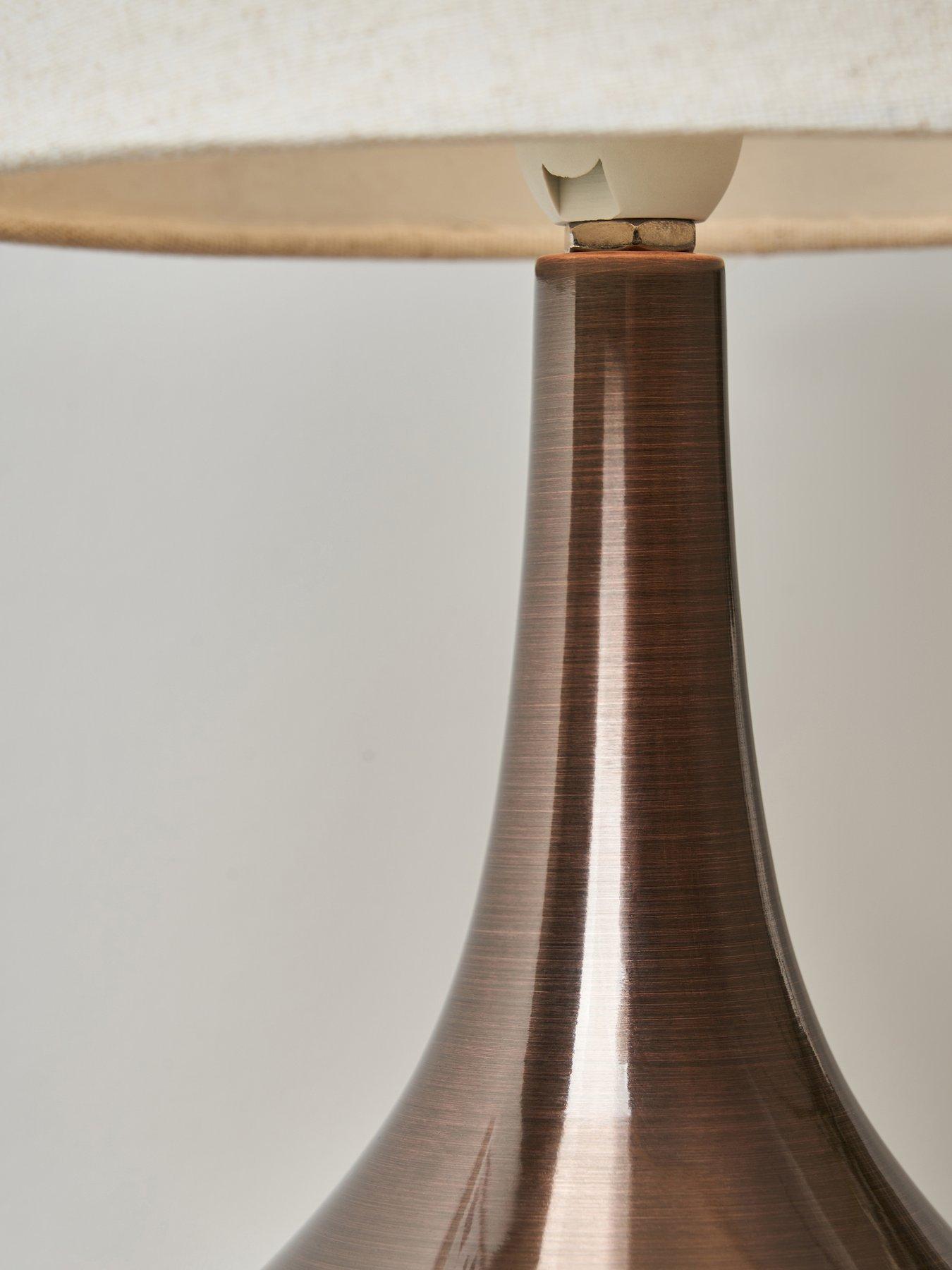 Image 4 of 6 of Very Home Small Metal Bedside Table Lamp
