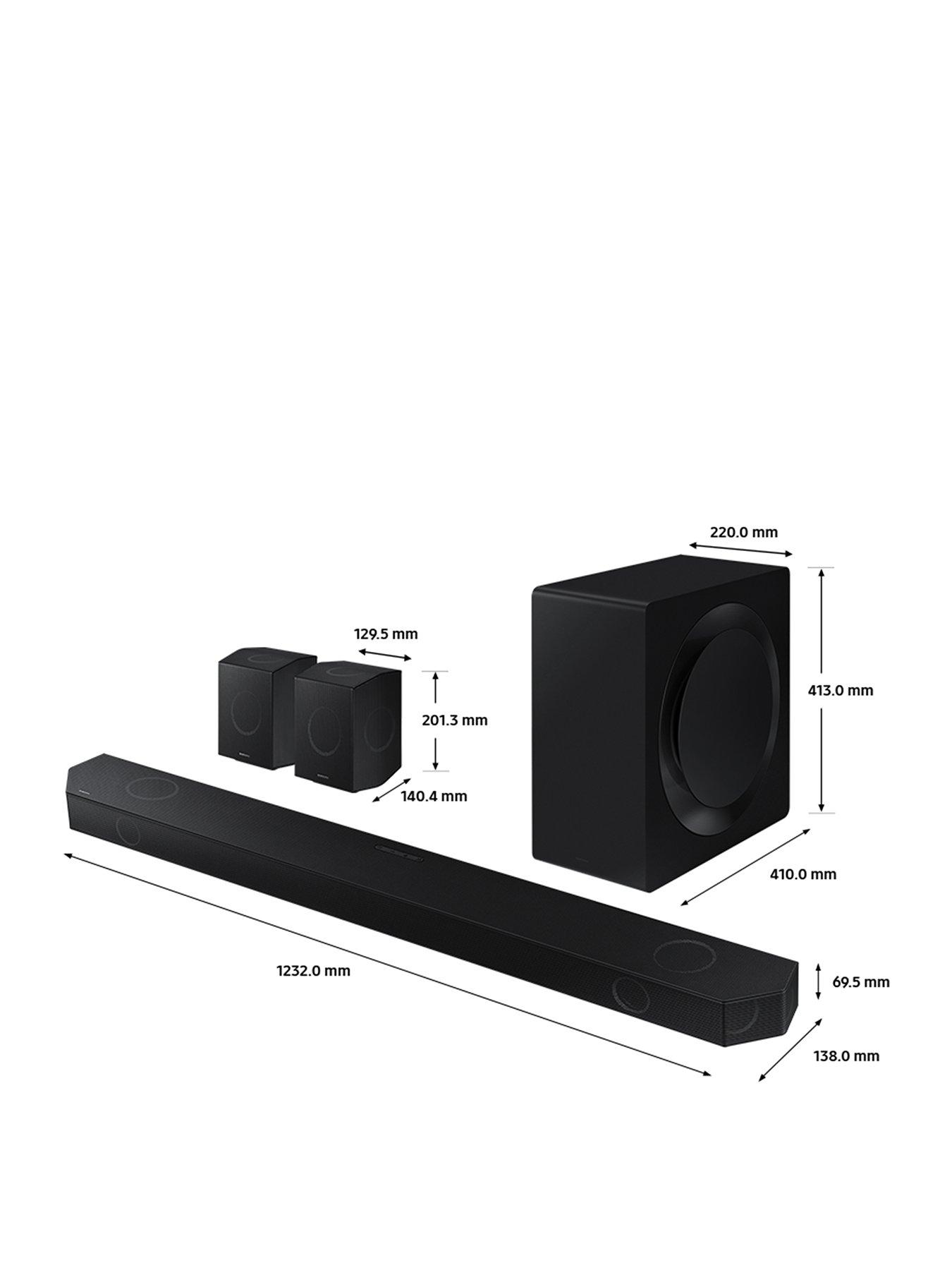 Image 2 of 7 of Samsung Q990D 11.1.4ch Dolby Atmos, DTS:X, Q-Symphony Soundbar with Wireless Acoustic lens Subwoofer &amp; Rear Speakers, Wi-Fi